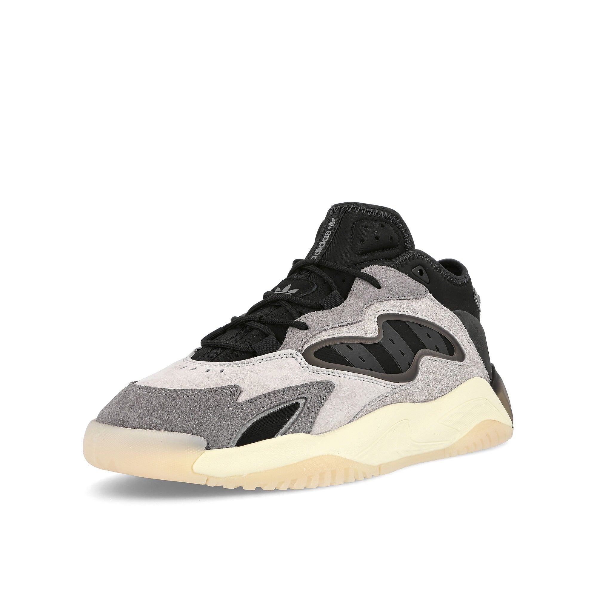 adidas streetball ii Grey Two-Core Black-Cream White Sneakers Close Up | Overkill