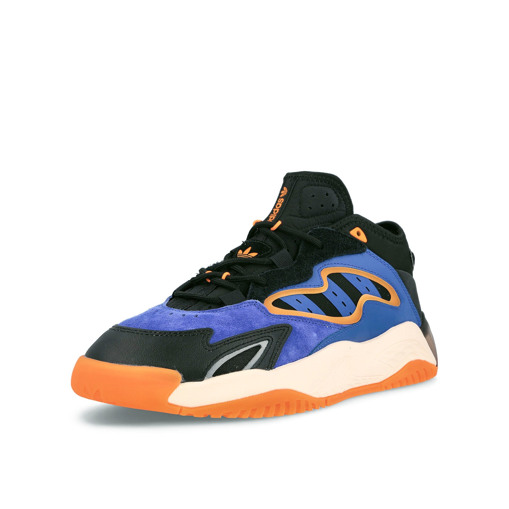 adidas streetball ii Core Black-Orange-Blue Sneakers Close Up | Overkill