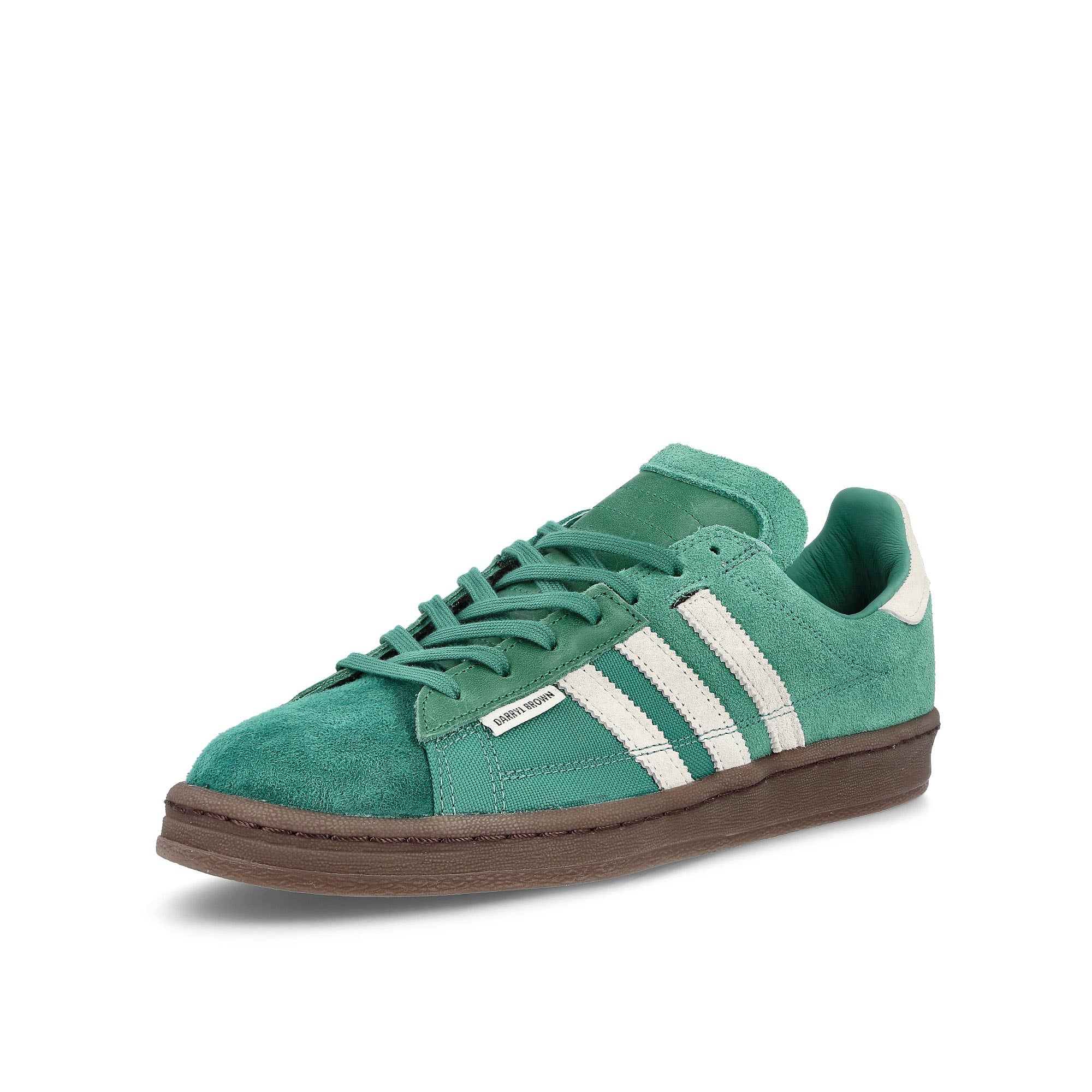adidas Darryl Brown x adidas Campus 80 Action Green-Off White-Gum Sneakers Close Up | Overkill