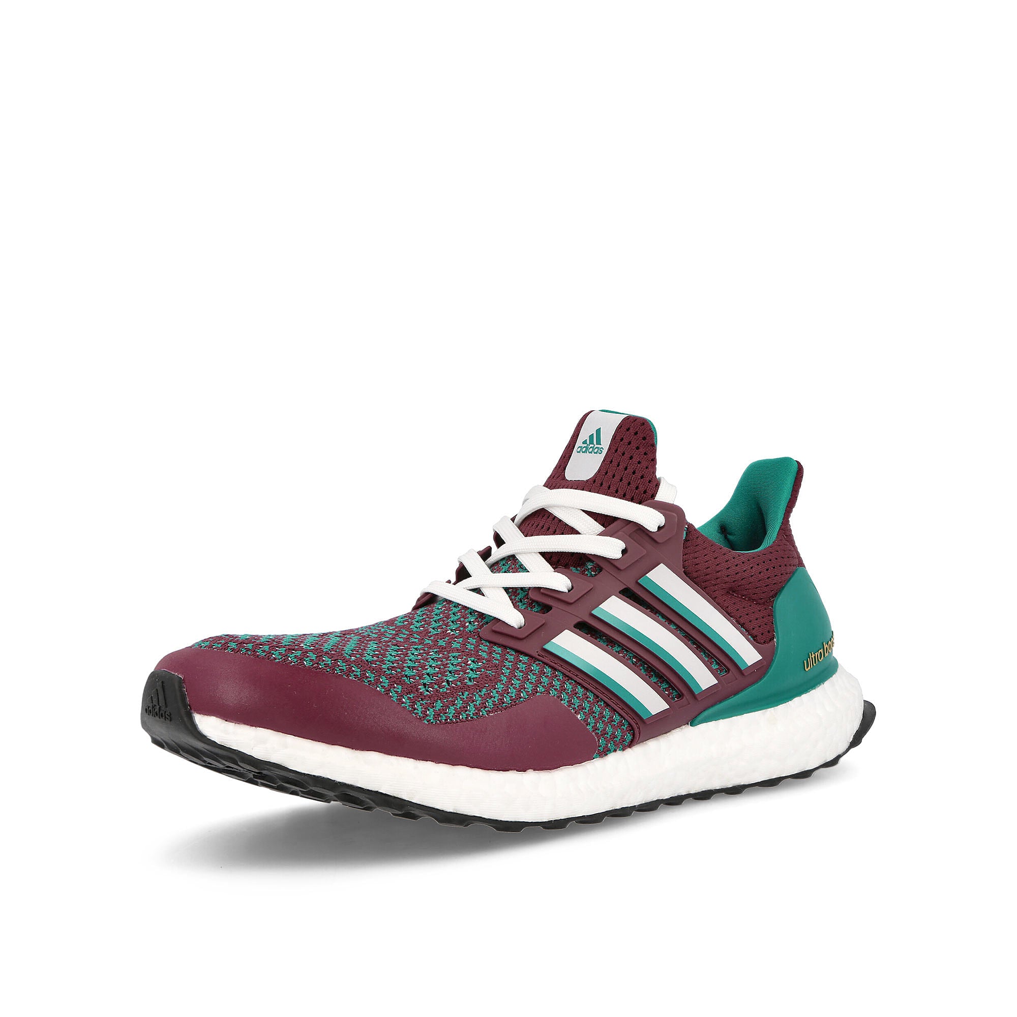 adidas Mighty Ducks Jesse Hall x adidas UltraBOOST 1.0 DNA Maroon-Dash Grey-Equipment Green Low Top Sneakers Close Up | Overkill