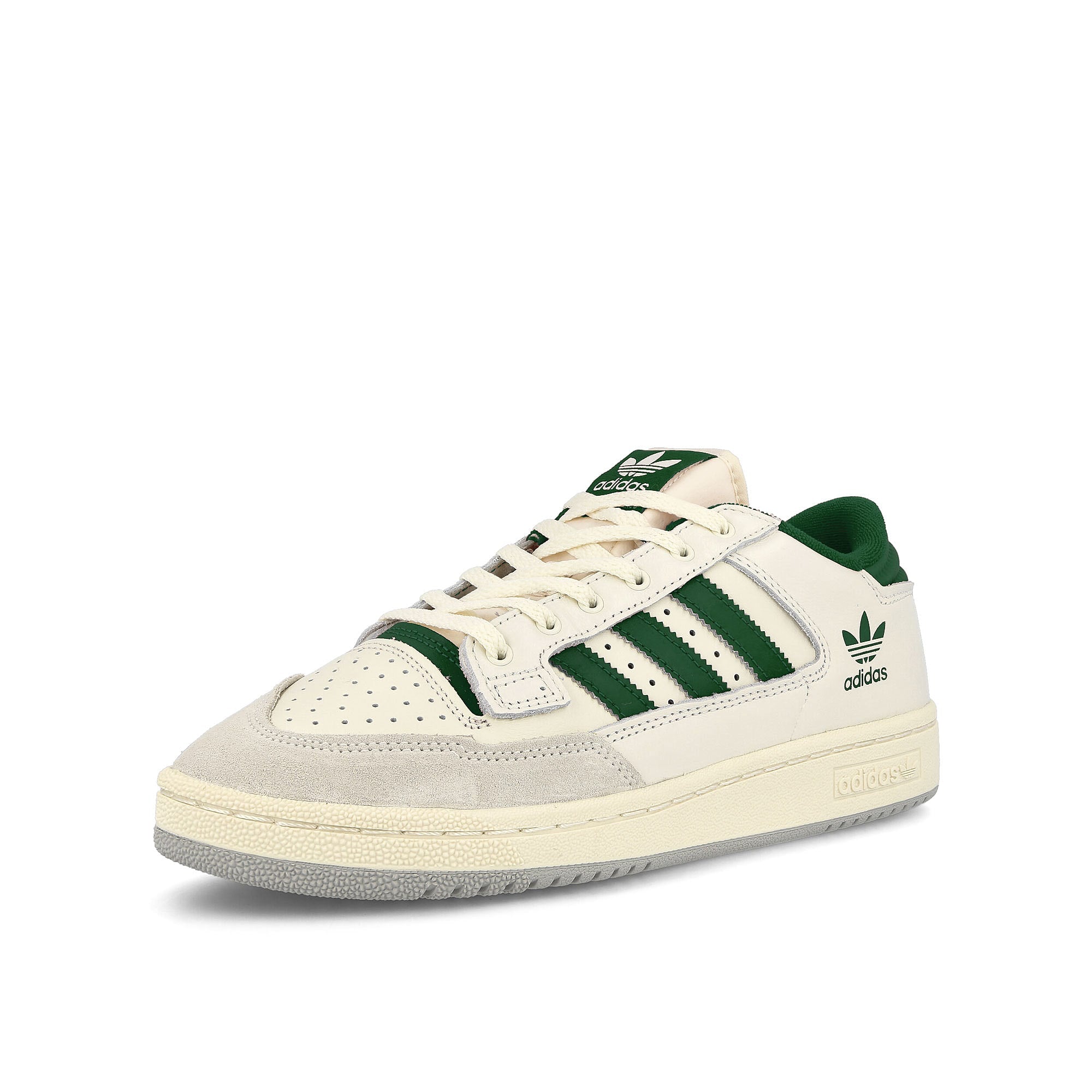 adidas Centennial 85 Lo Cloud White / Dark Green / Chalk White Low Top Sneakers Close Up | Overkill