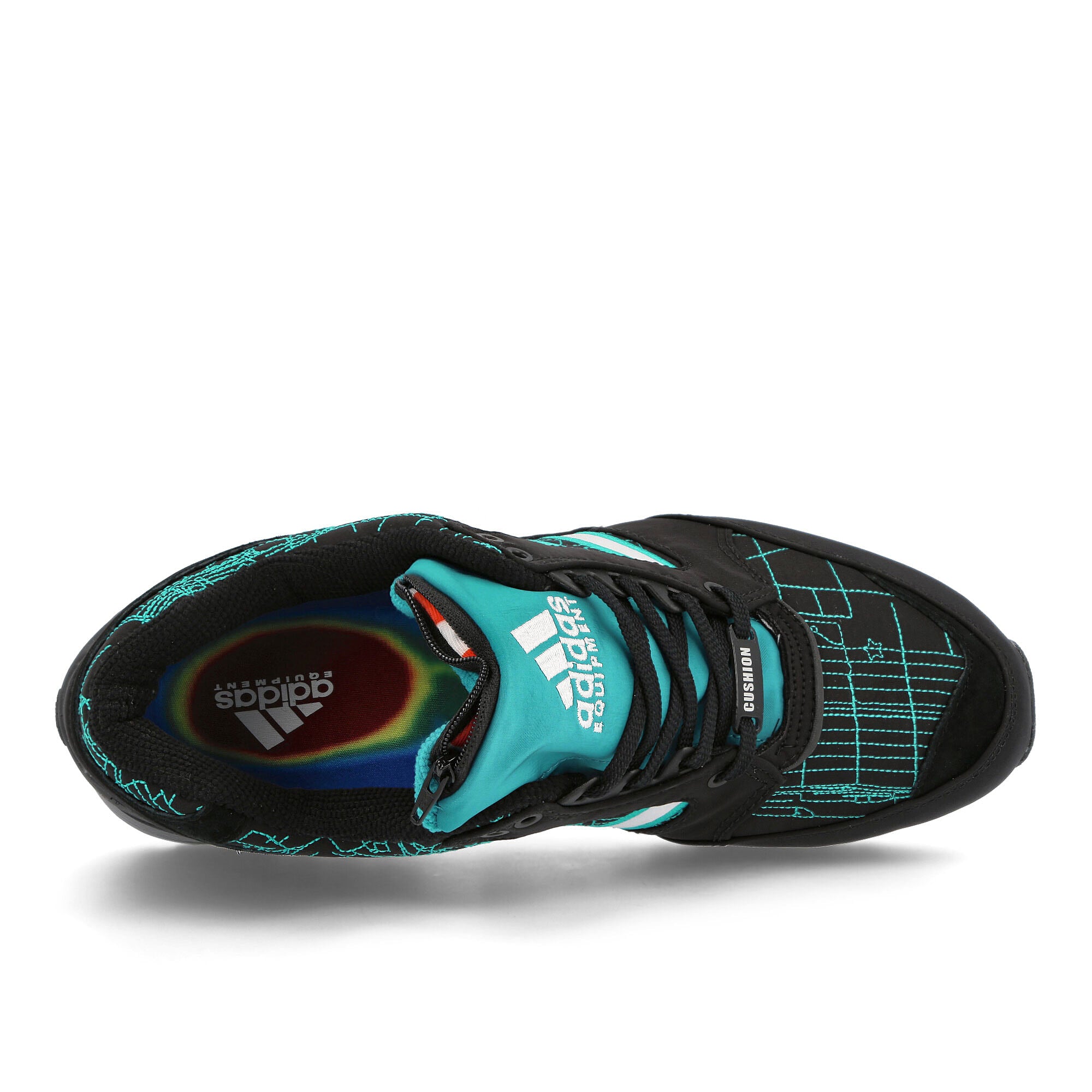 adidas equipment cushion 91 runners high Equipment Green-Cloud White-Core Black Sneakers Detailfoto | Overkill