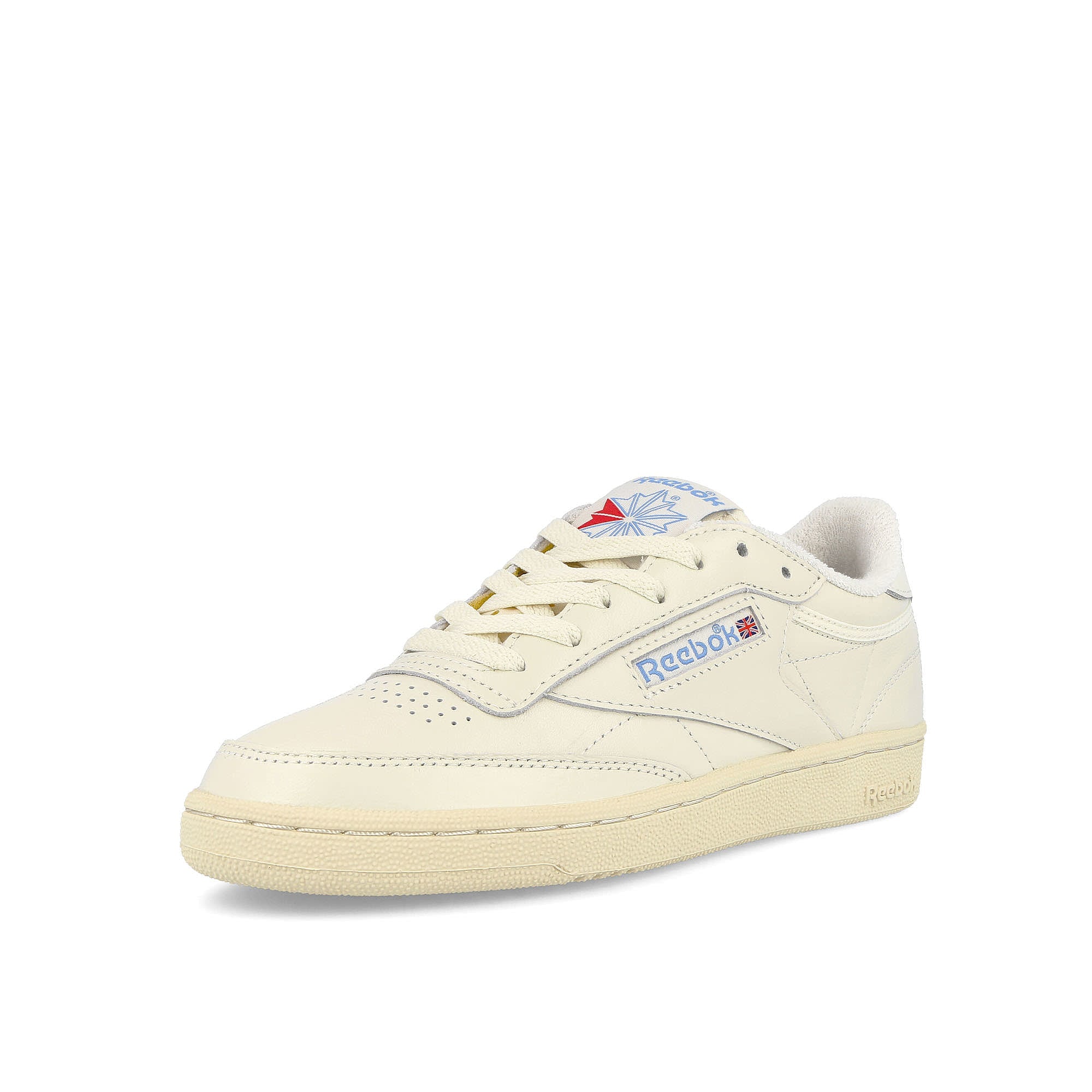 Reebok W Club C 85 Vintage Chalk / Alabaster / Sky Blue Low Top Sneakers Close Up | Overkill