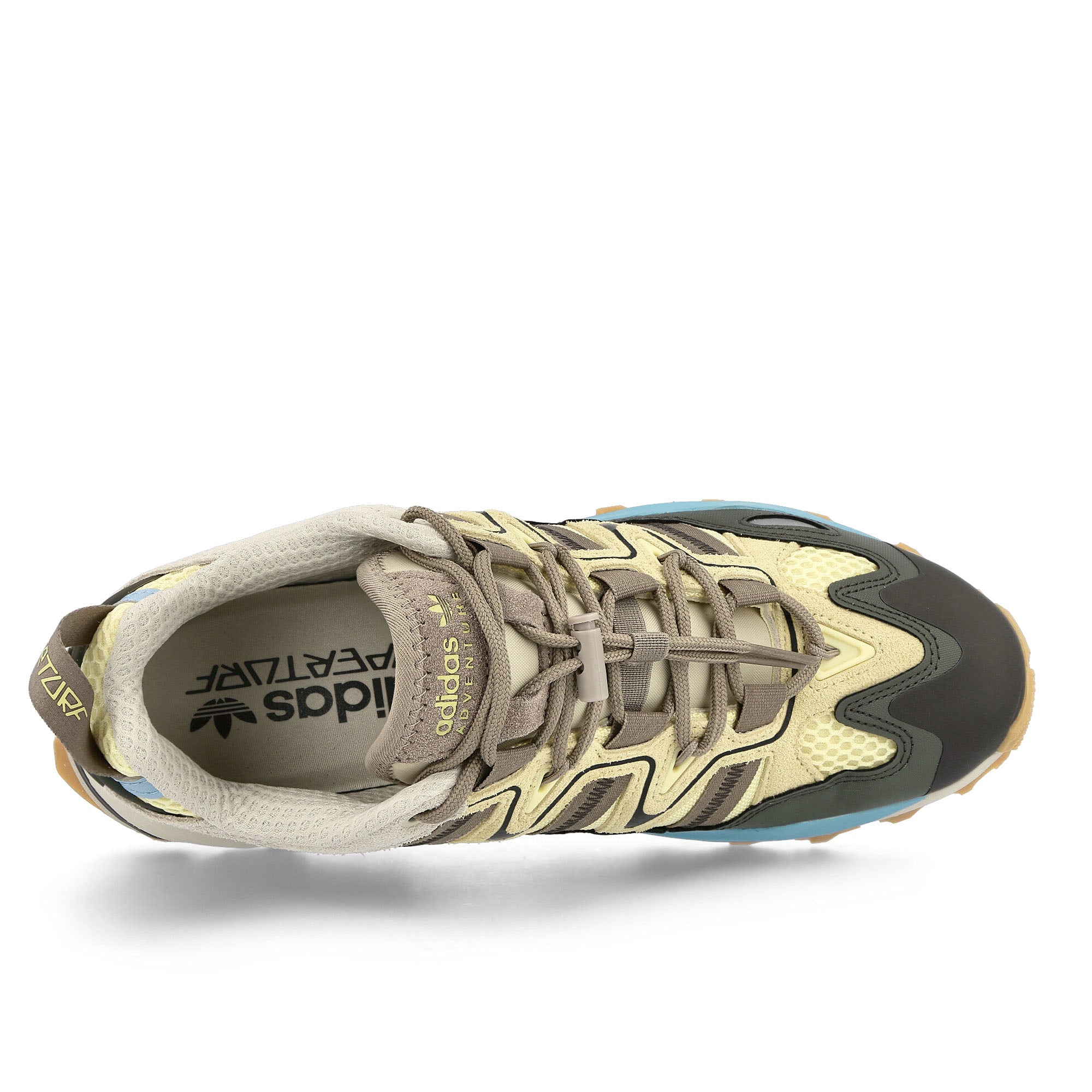 adidas Hyperturf Almost Yellow-Clear Blue-Shadow Olive Sneakers Detailfoto | Overkill