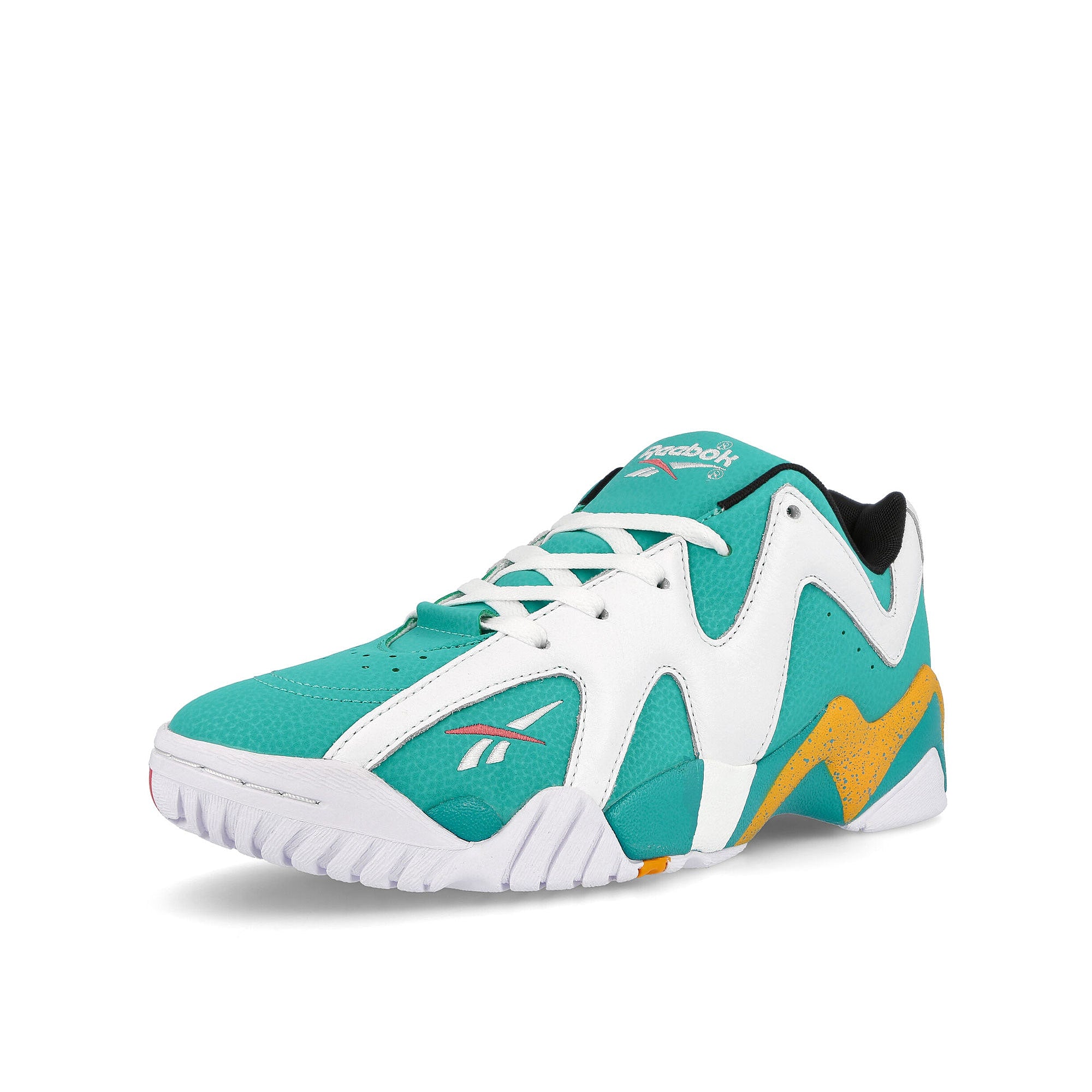 Reebok kamikaze ii low Spearmint-Footwear White-Maximum Orange Sneakers Close Up | Overkill