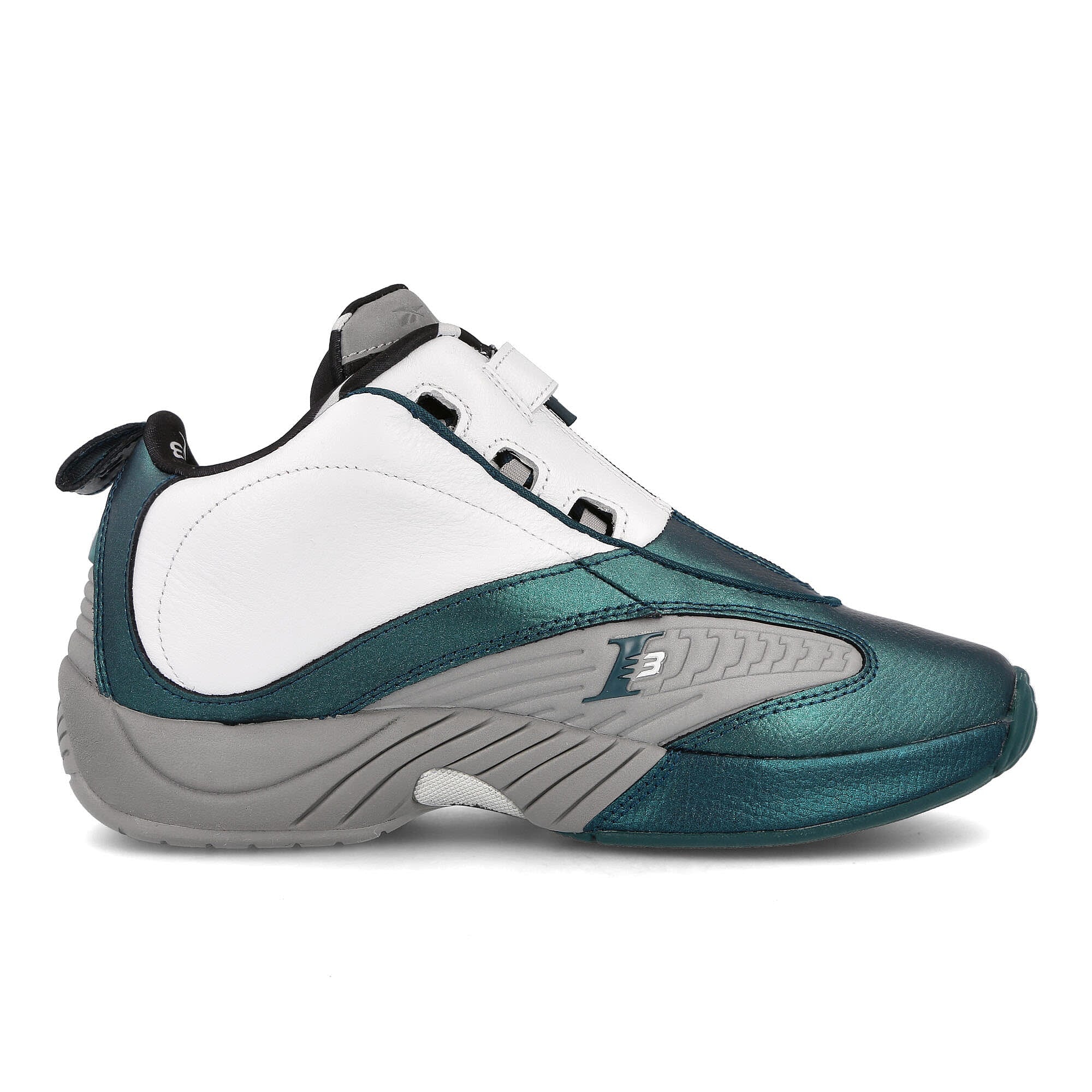 Reebok answer iv Deep Teal-Footwear White-Solid Grey Sneakers Silhouette | Overkill