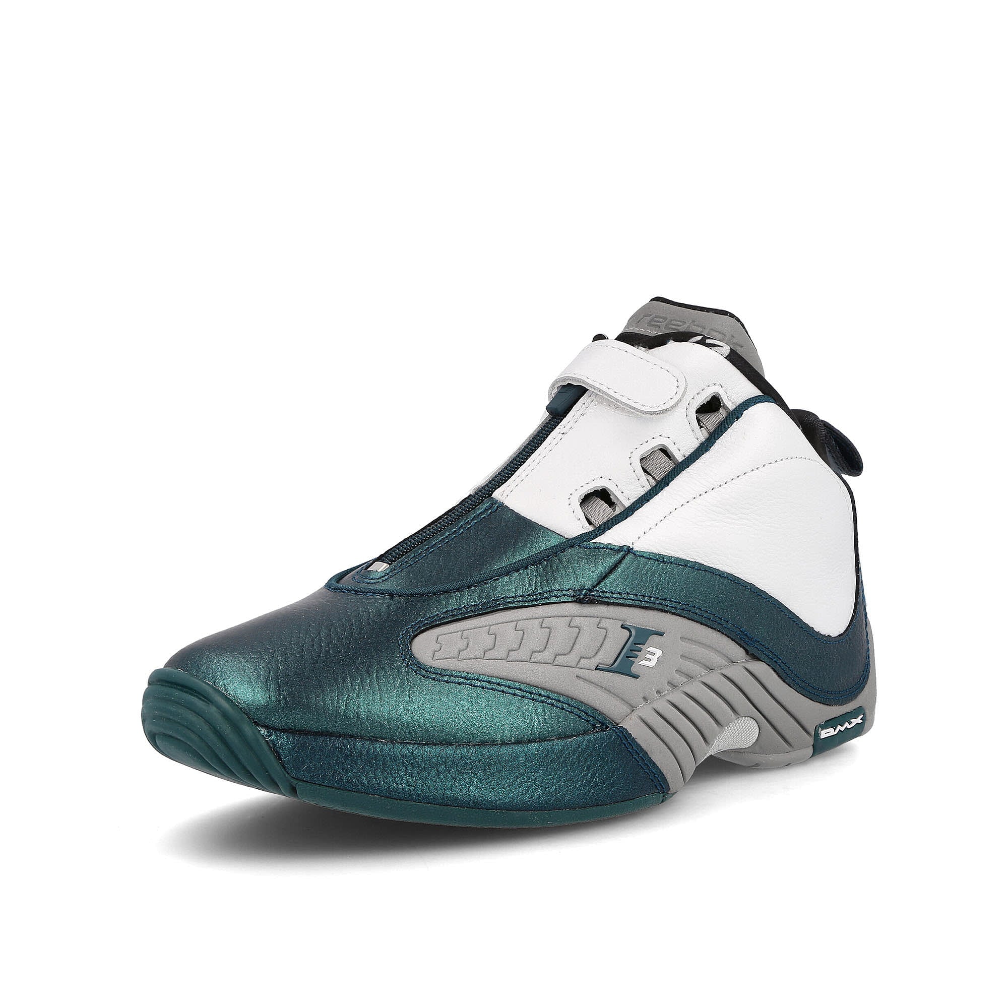 Reebok answer iv Deep Teal-Footwear White-Solid Grey Sneakers Close Up | Overkill