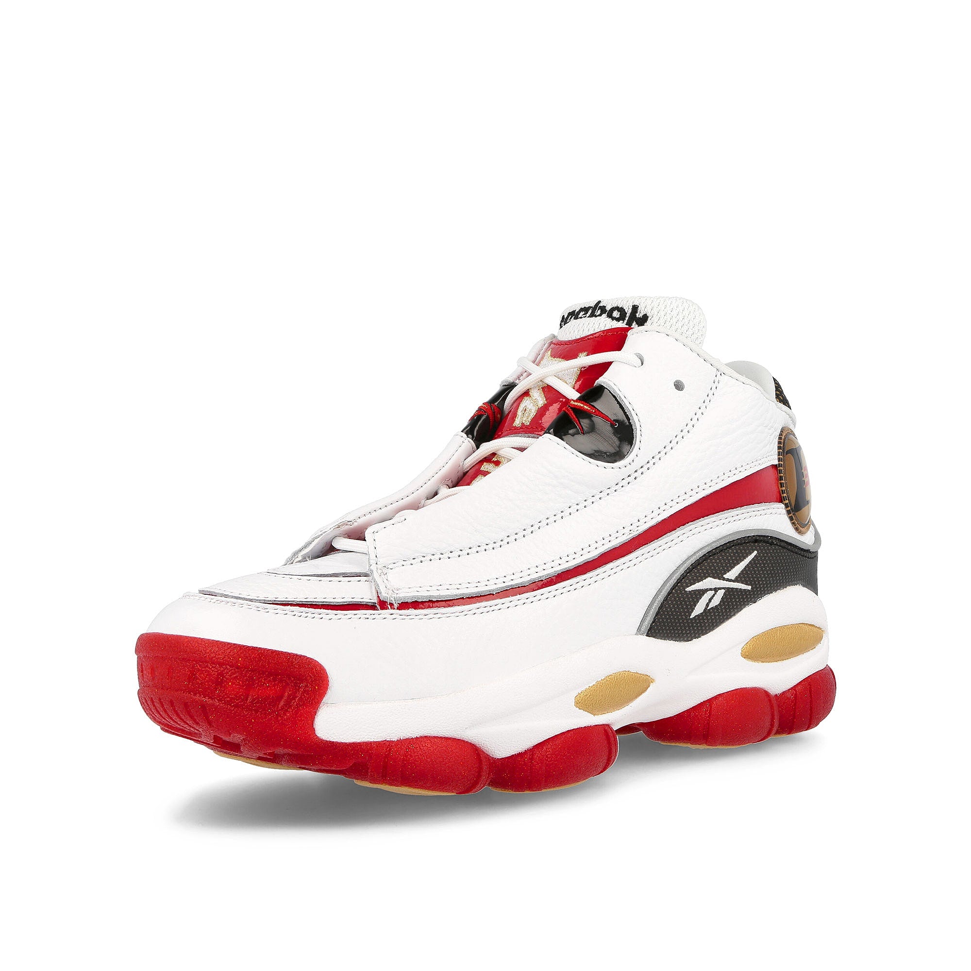 Reebok the answer dmx Cloud White-Flash Red-Core Black Sneakers Close Up | Overkill