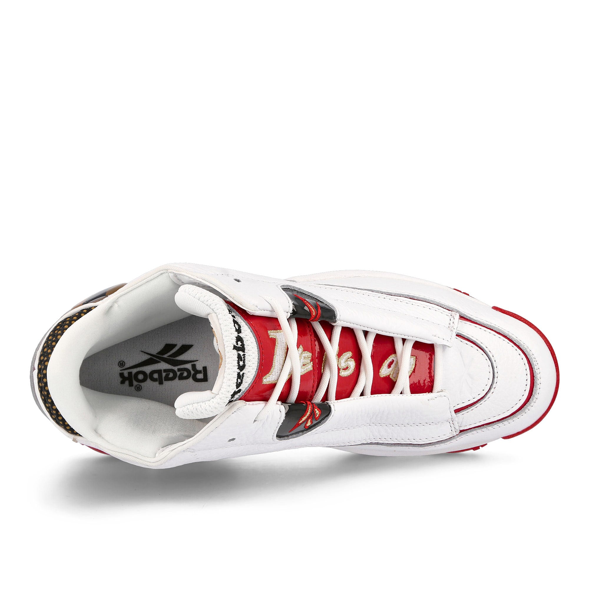 Reebok the answer dmx Cloud White-Flash Red-Core Black Sneakers Detailfoto | Overkill