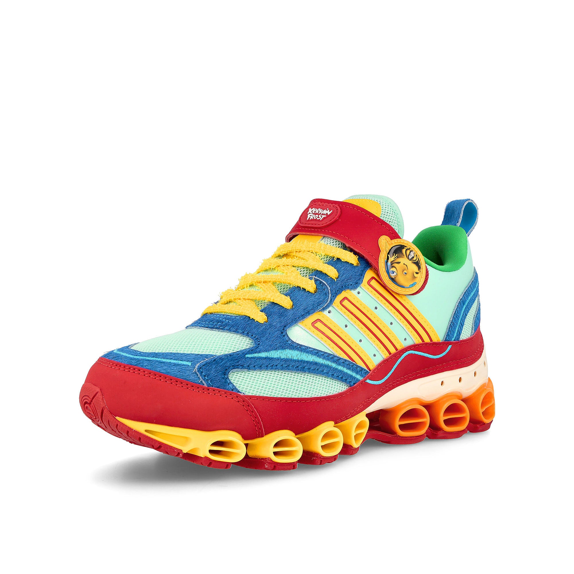 adidas Kerwin Frost x adidas Strap Microbounce Multicolor / Yellow / Scarla Sneakers Close Up | Overkill
