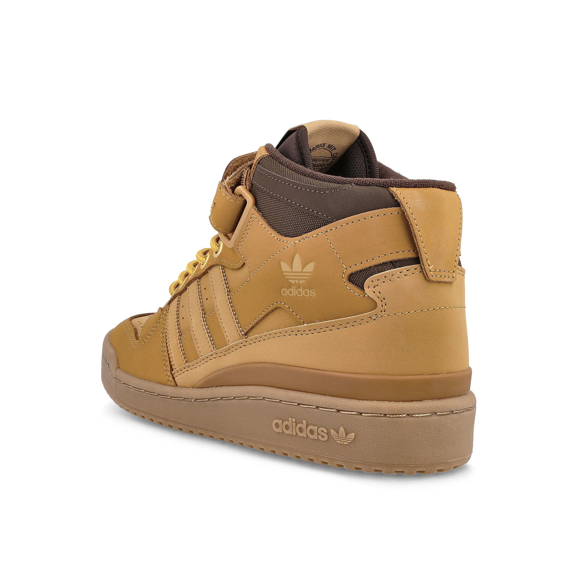 adidas Forum Mid Mesa-Brown-Gum Mid Top Sneakers Material | Overkill