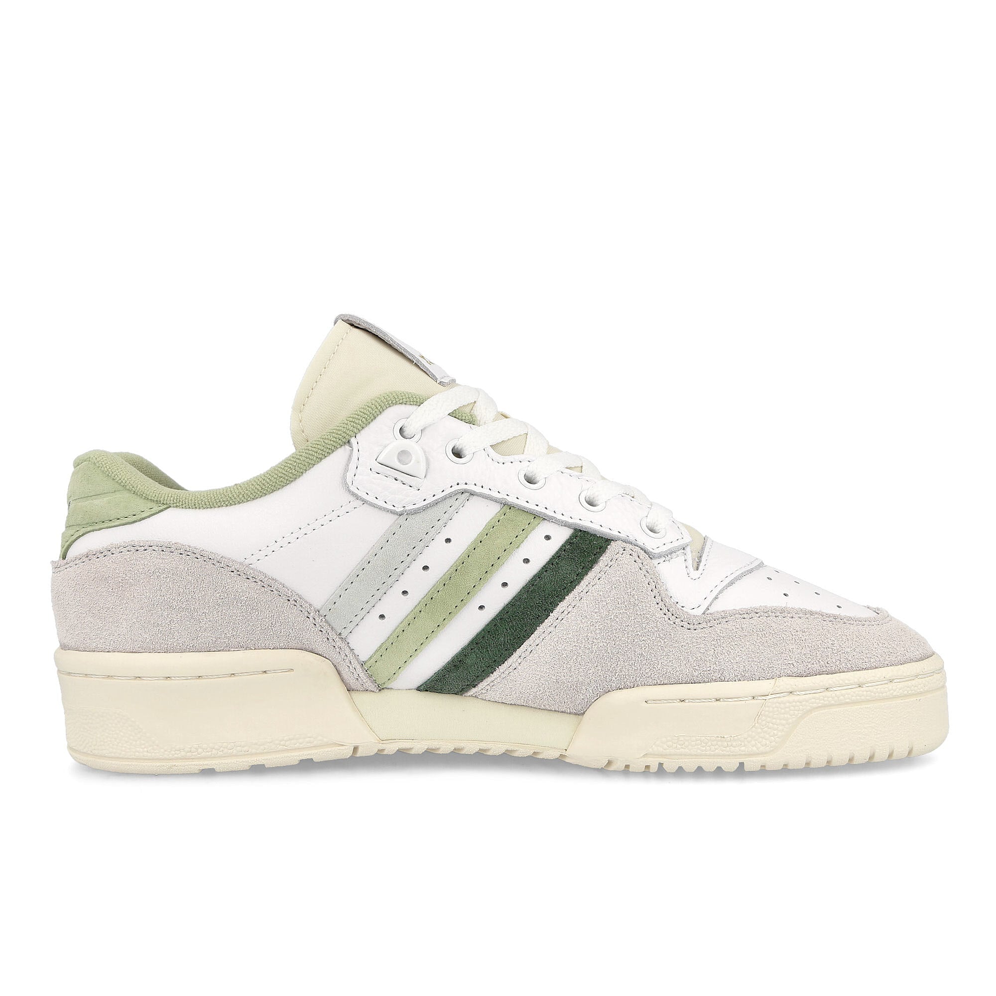 adidas Rivalry Low Cloud White-Linen Green-Magic Lime Low Top Sneakers Silhouette | Overkill