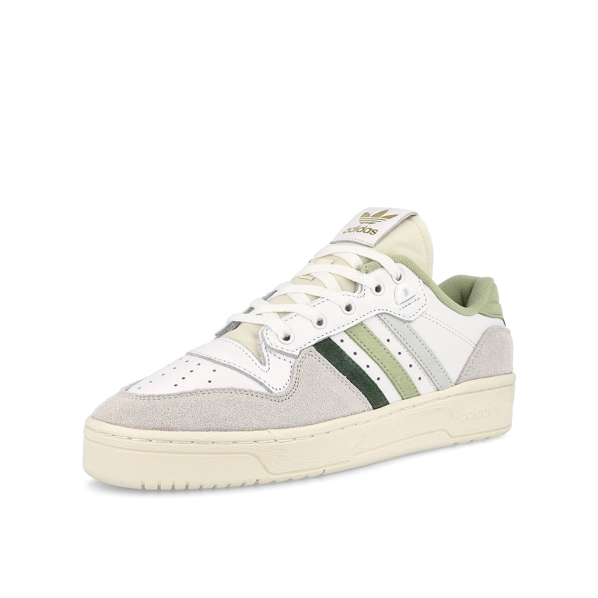 adidas Rivalry Low Cloud White-Linen Green-Magic Lime Low Top Sneakers Close Up | Overkill