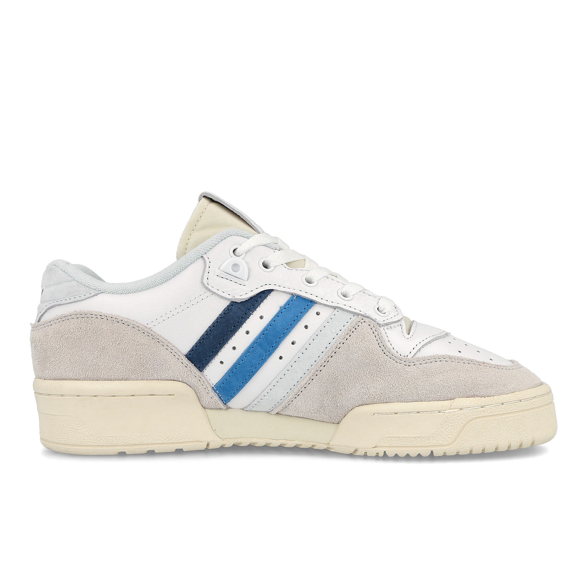 adidas Rivalry Low Cloud White-Almost Blue-Wonder Steel Low Top Sneakers Silhouette | Overkill