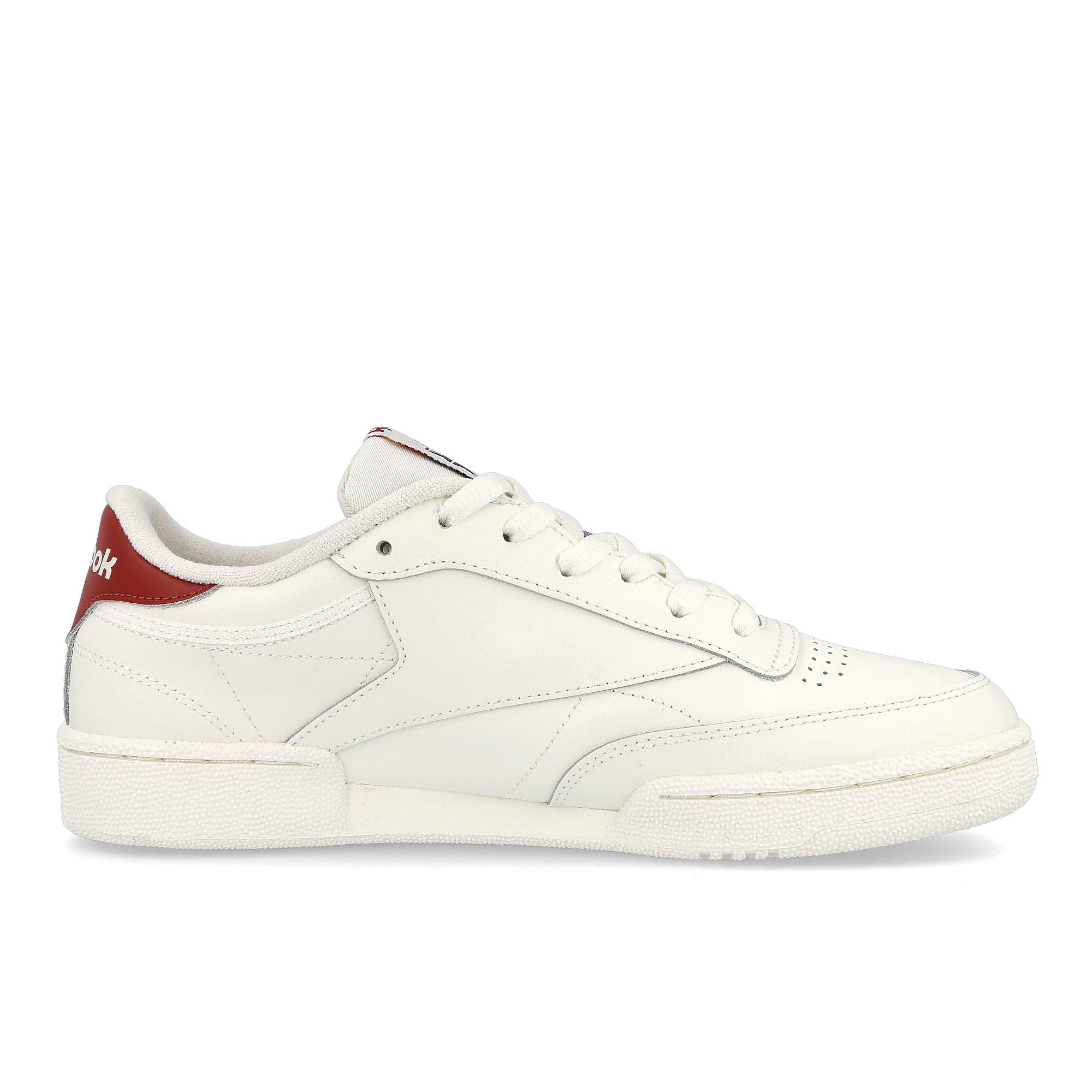 Reebok club c 85 Chalk-Chalk-Red Ember Low Top Sneakers Silhouette | Overkill