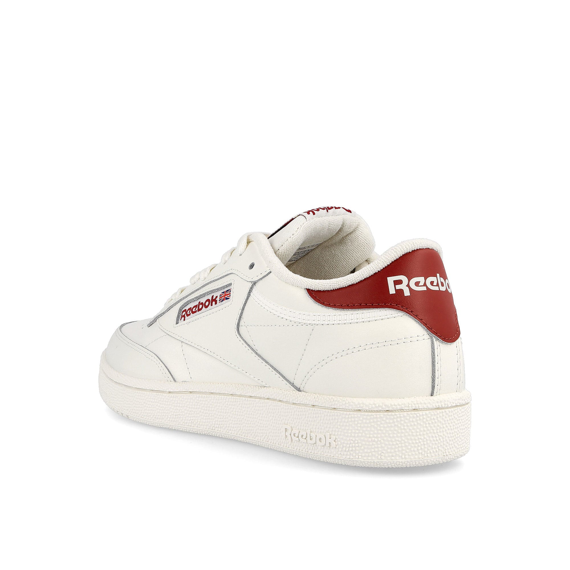 Reebok club c 85 Chalk-Chalk-Red Ember Low Top Sneakers Material | Overkill