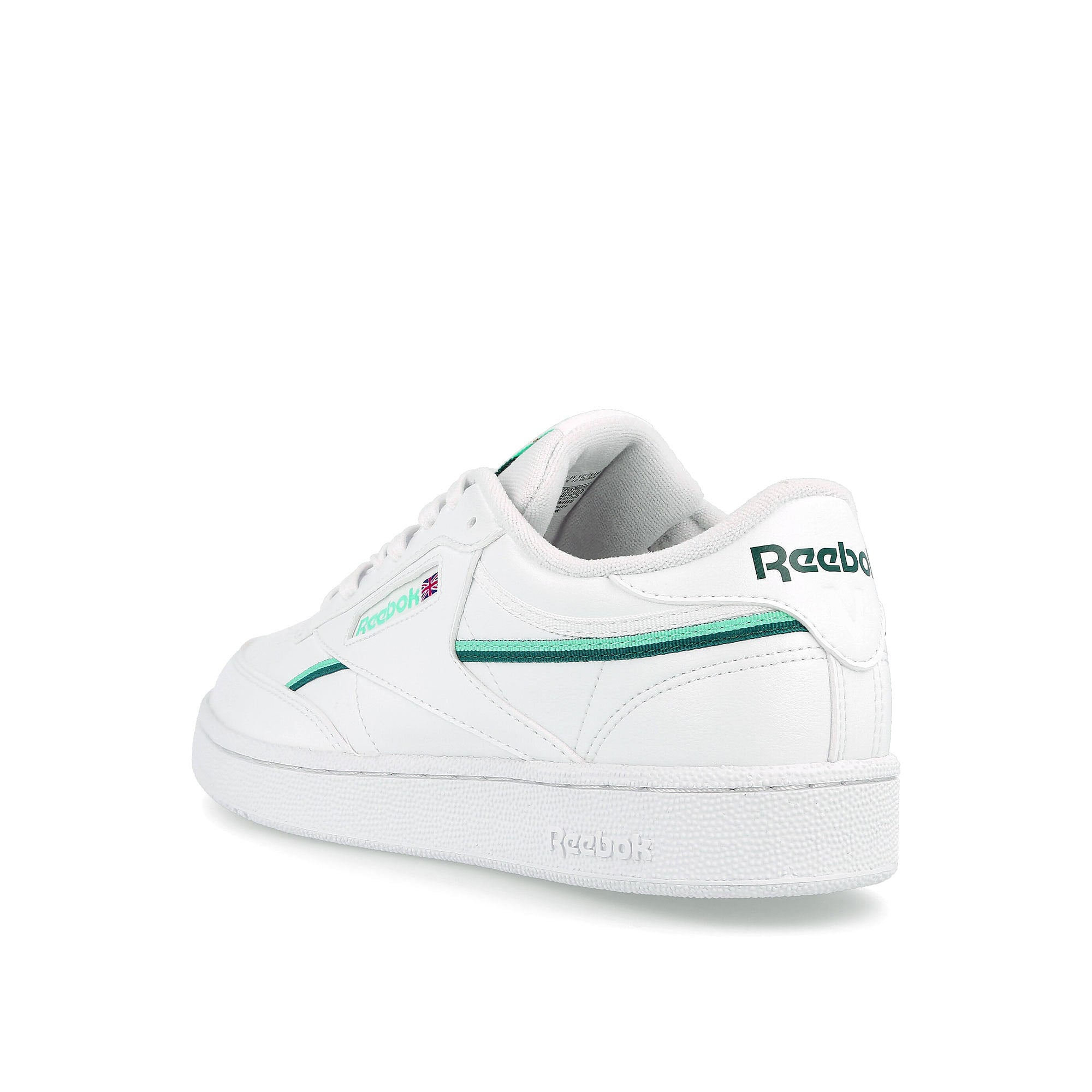 Reebok club c 85 vegan Footwear White / Hint Mint / Midnight Pine Close-up | Overkill