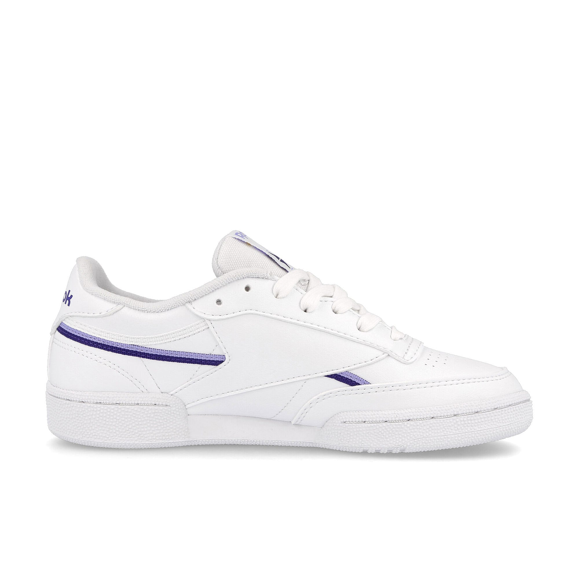 Reebok wmns club c 85 vegan Footwear White / Lilac Glow / Bold Purple Material | Overkill