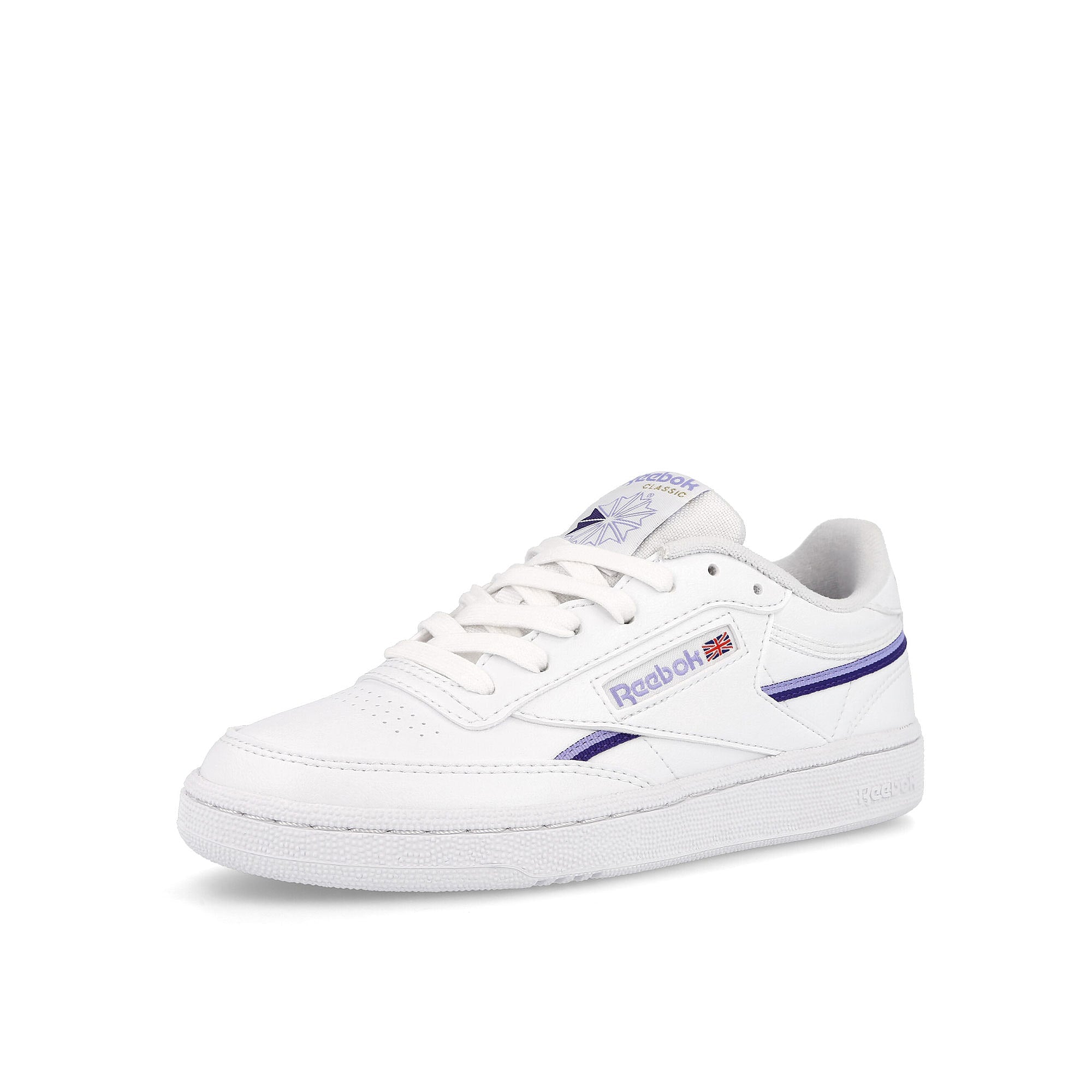 Reebok wmns club c 85 vegan Footwear White / Lilac Glow / Bold Purple Detailfoto | Overkill
