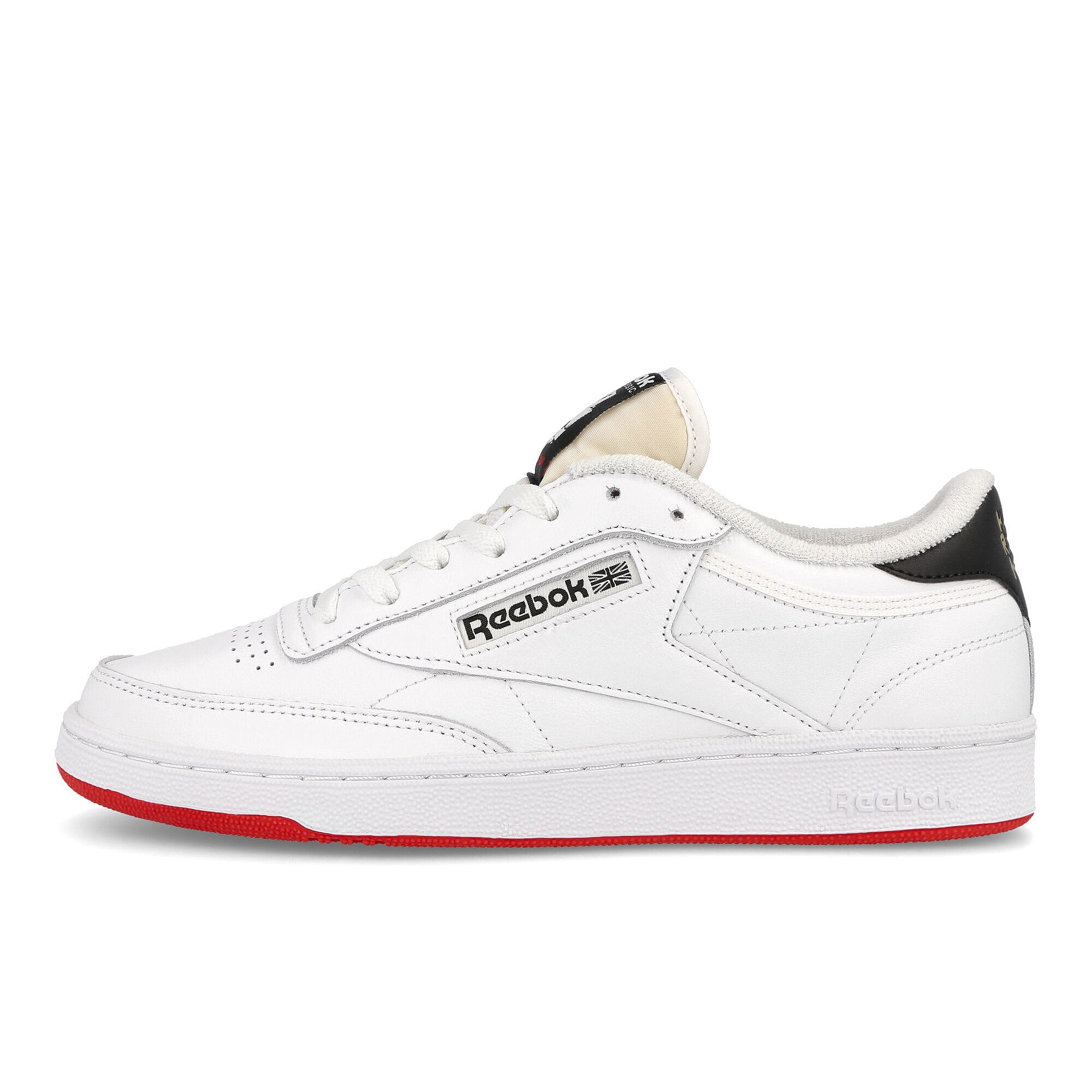 Reebok club c 85 human rights now Footwear White-Chalk White-Vector Red Low Top Sneakers GX8307 | Overkill