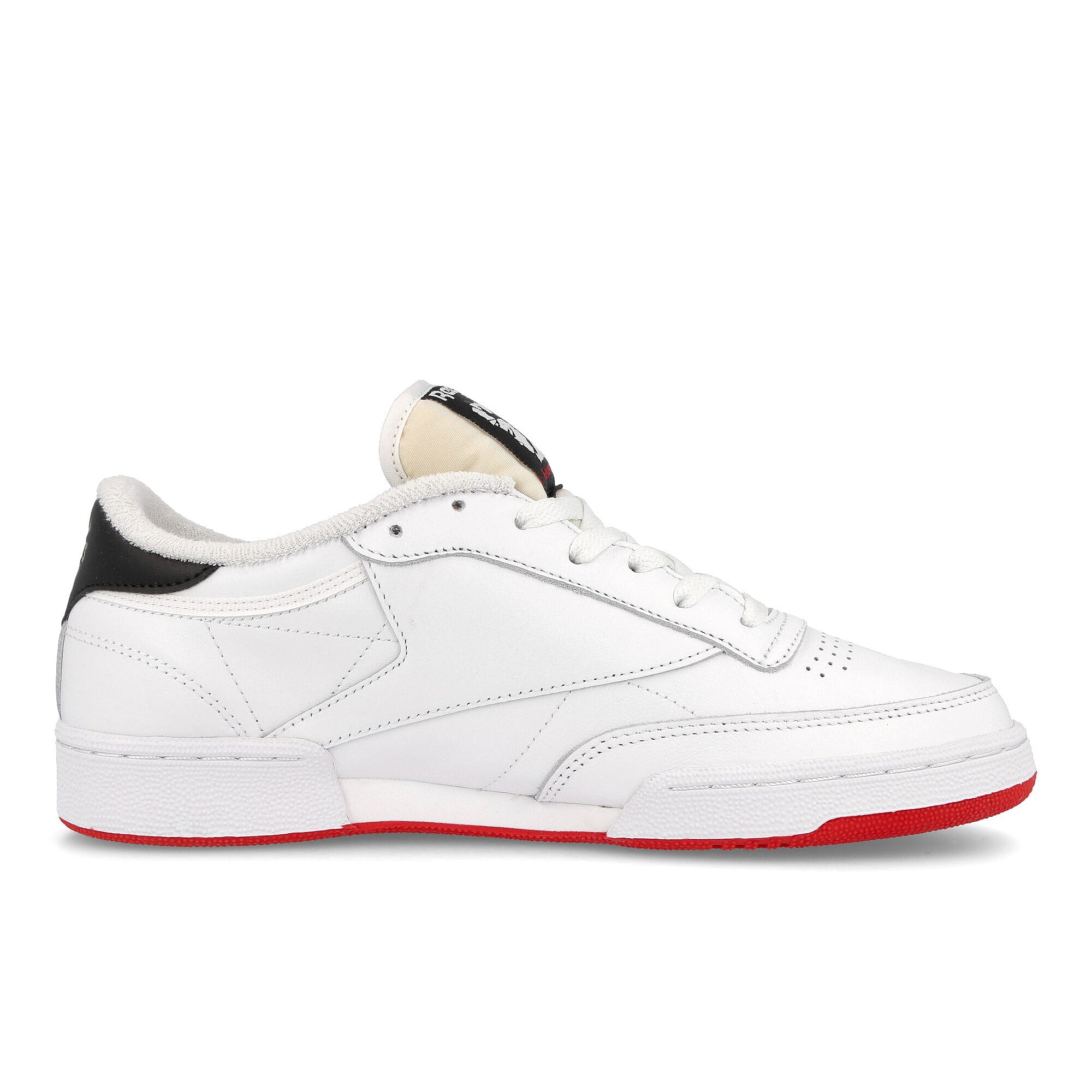 Reebok club c 85 human rights now Footwear White-Chalk White-Vector Red Low Top Sneakers Silhouette | Overkill