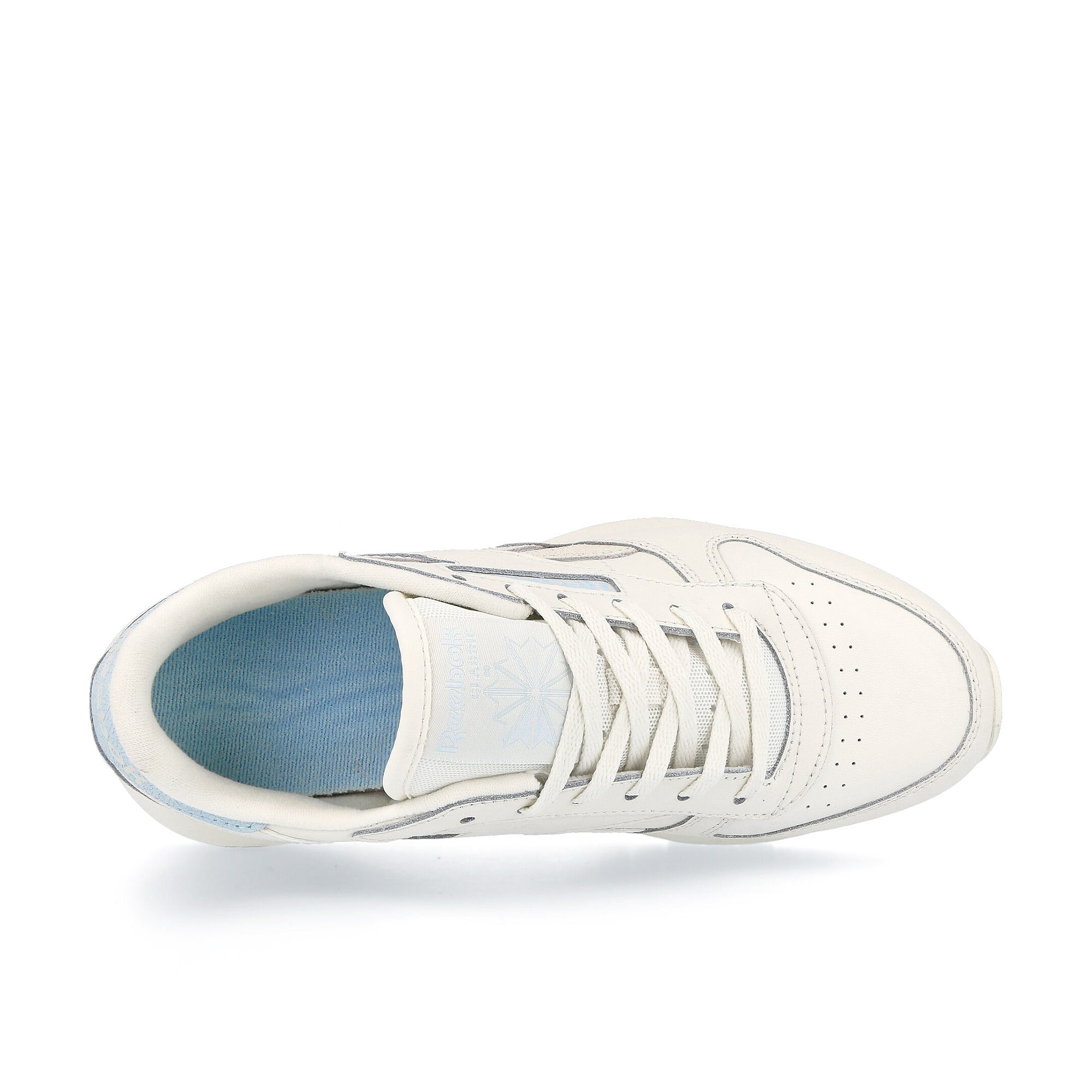 Reebok wmns classic leather sp Chalk / Chalk / Glass Blue Detail view 1 | Overkill