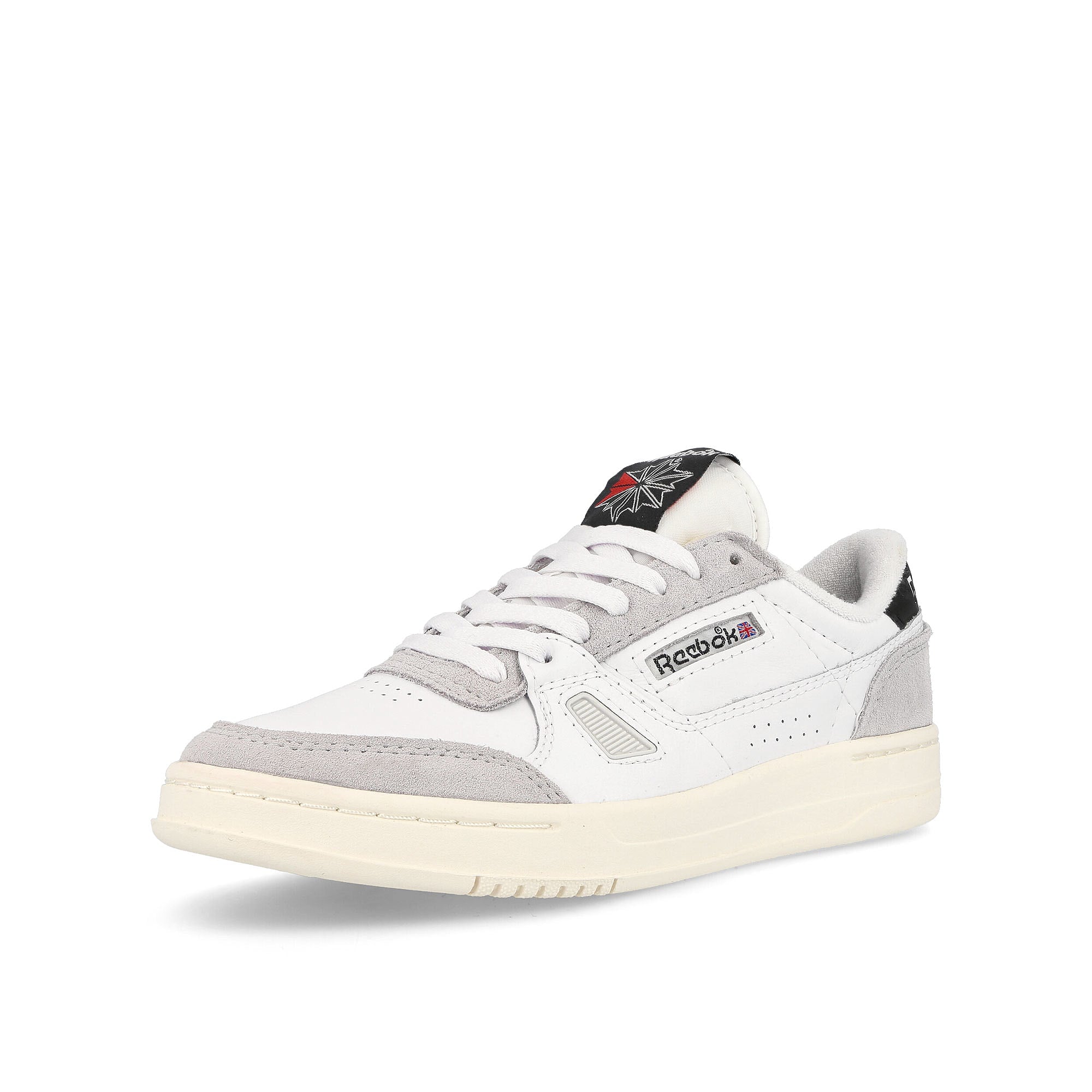 Reebok LT Court Footwear White-Core Black-Pure Grey Low Top Sneakers Close Up | Overkill