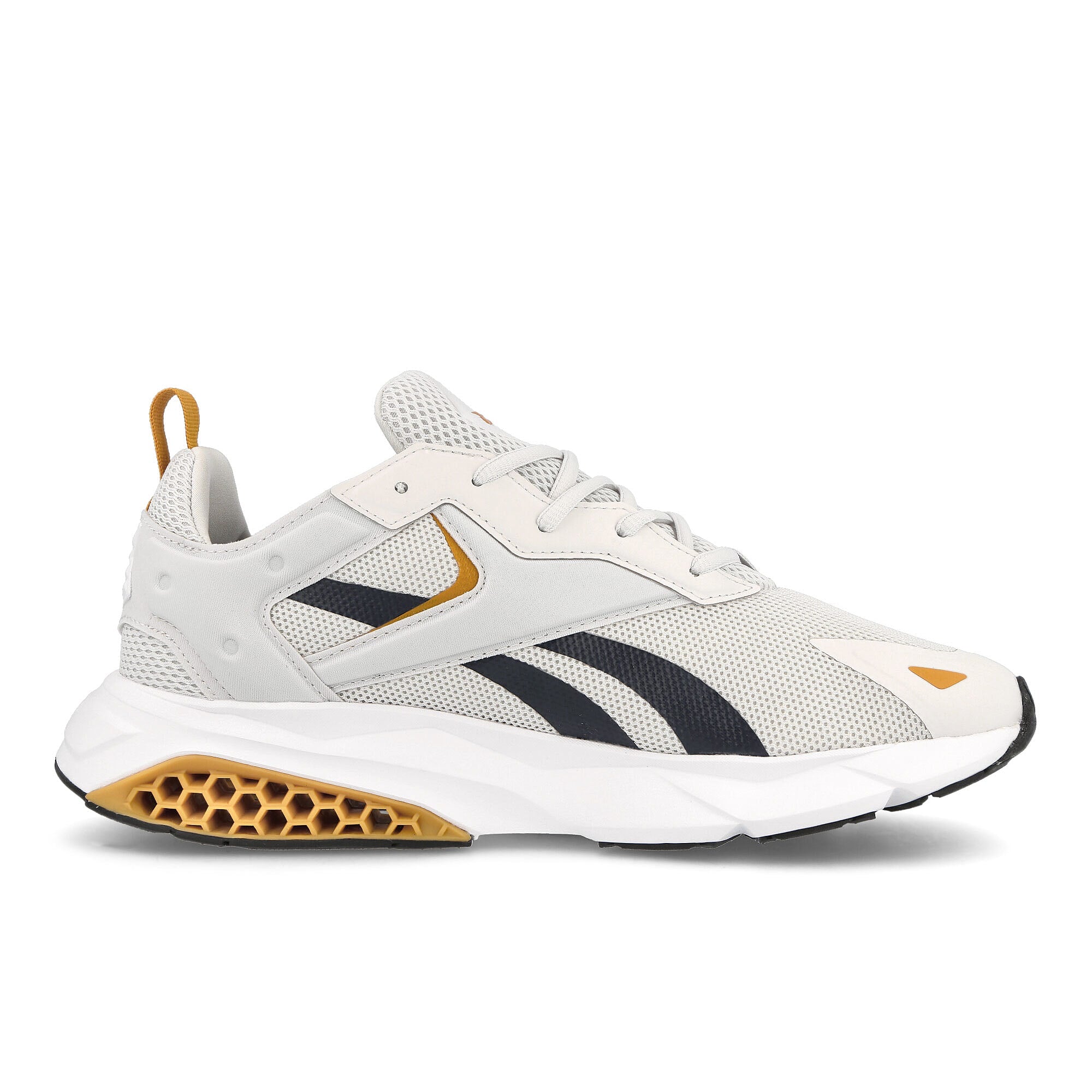Reebok Hexalite Legacy Pure Grey-Vector Navy-Bright Ochre Low Top Sneakers Silhouette | Overkill