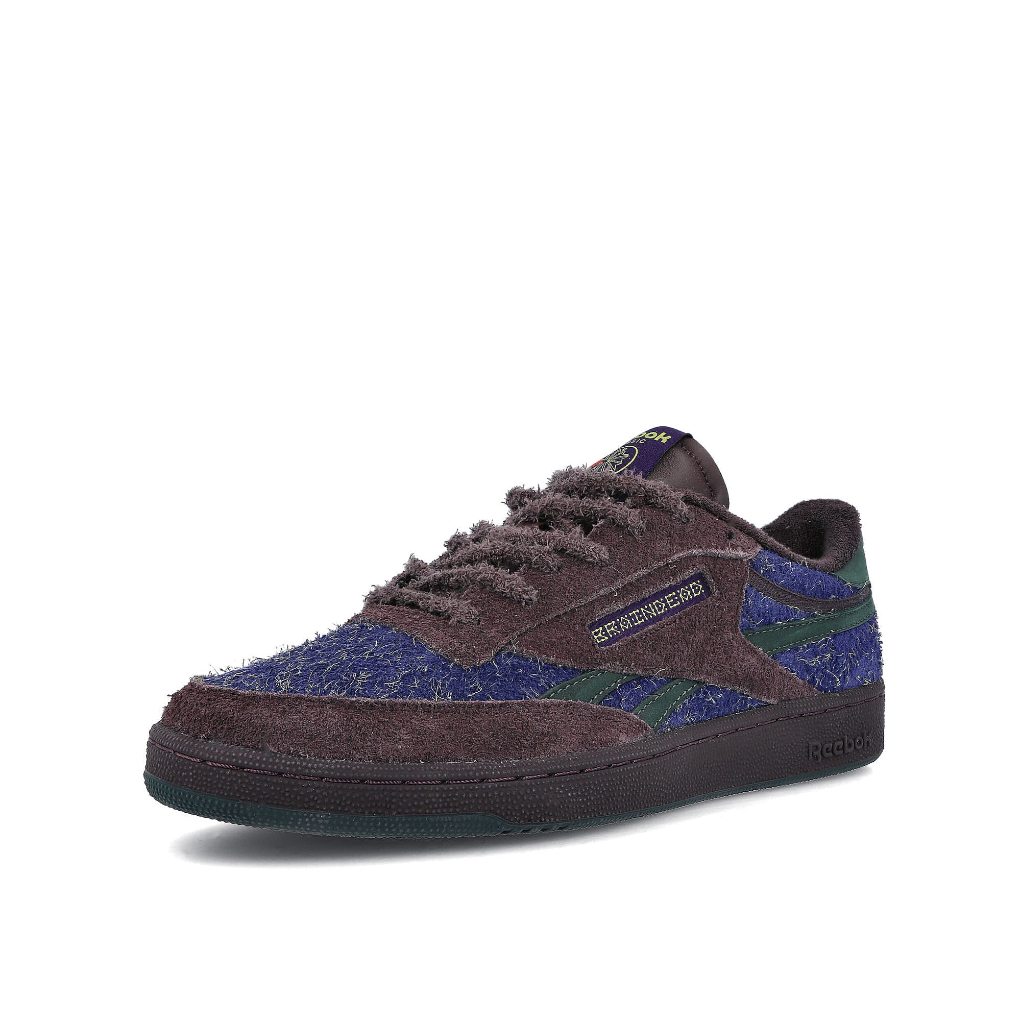 Reebok Brain Dead x Winston x Reebok Club C Revenge PRPABY-DRKFOR-BATBLU Sneakers Close Up | Overkill