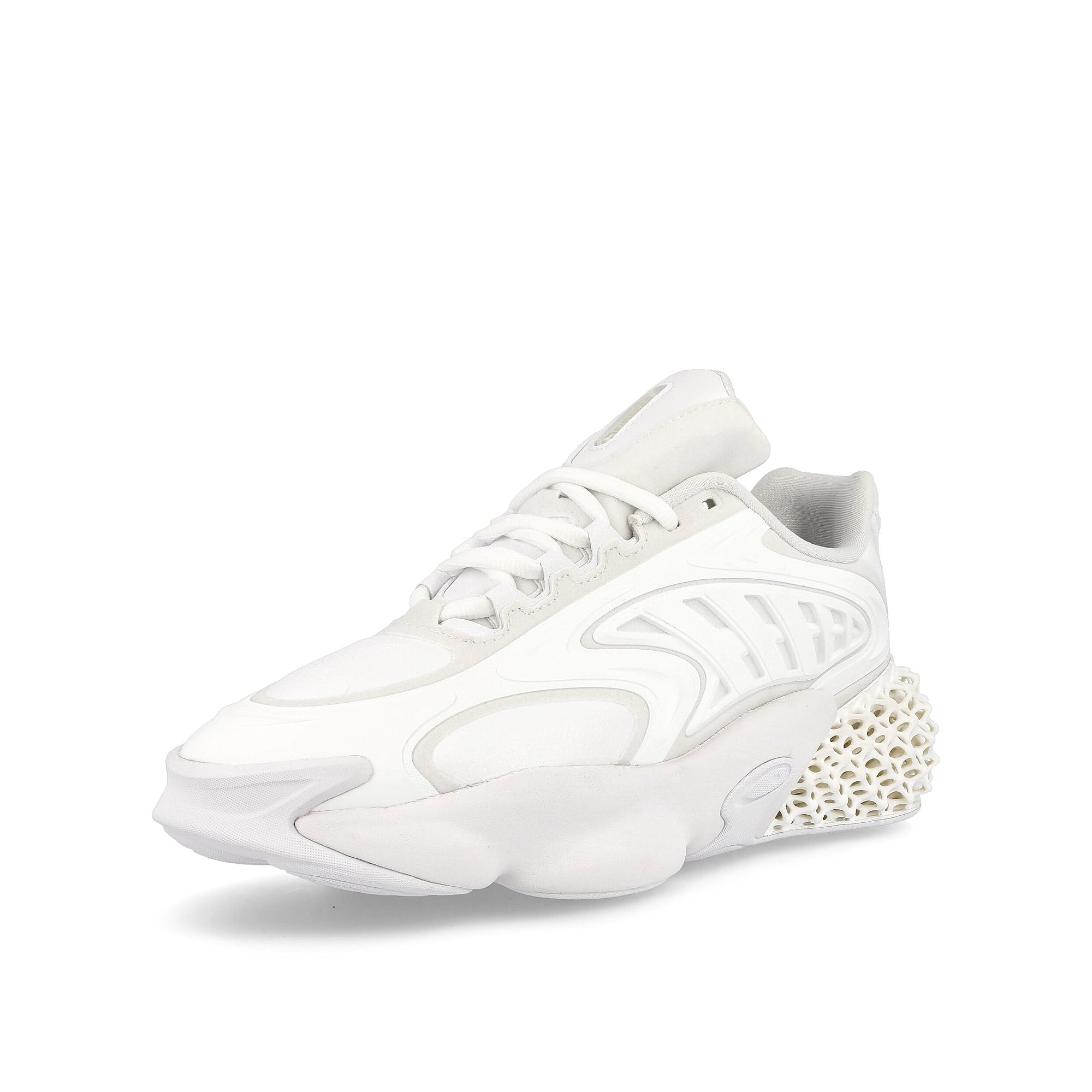 adidas 4D Krazed Footwear White / Footwear White / Footwaer White Low Top Sneakers Close Up | Overkill