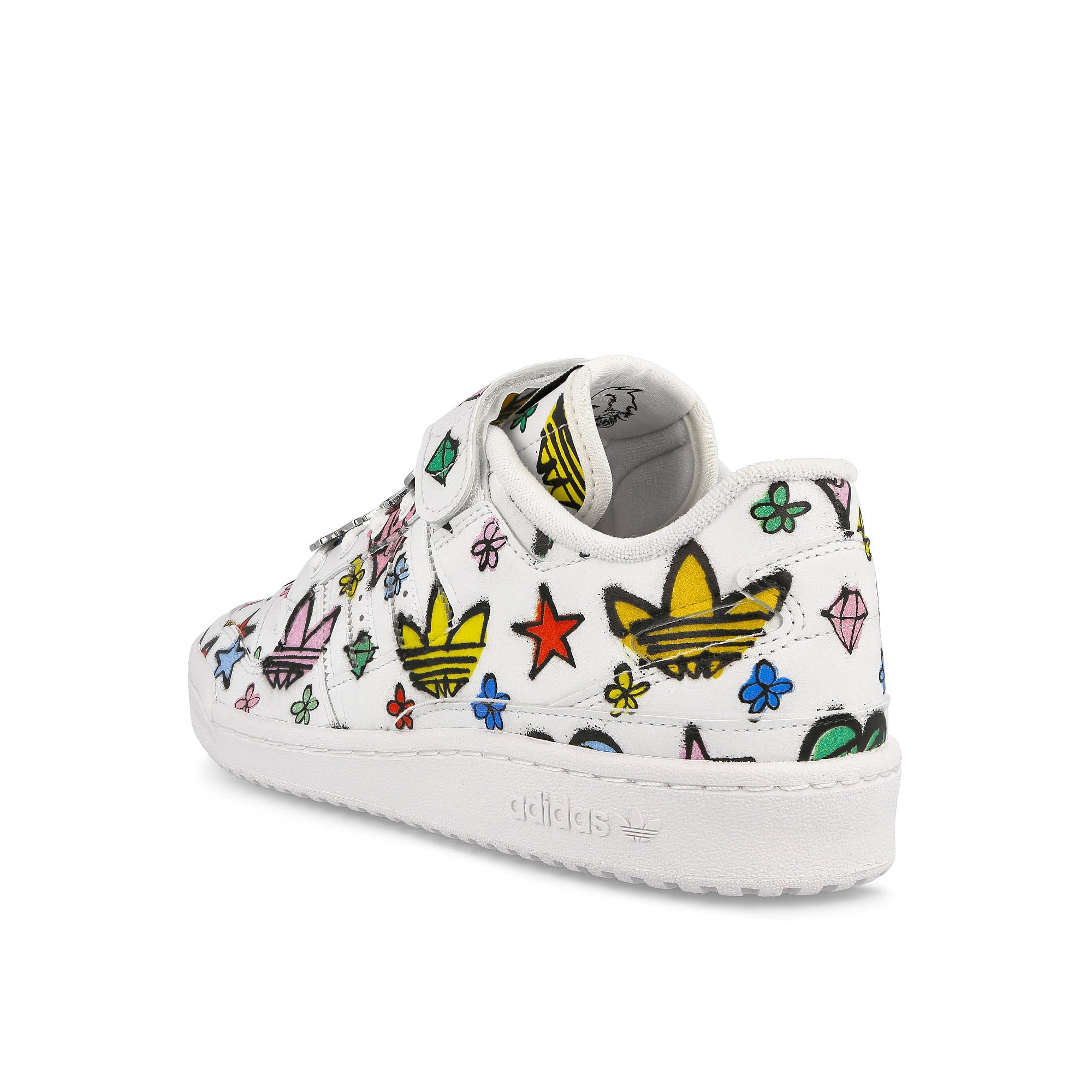 adidas Jeremy Scott x adidas Forum Low 84 Lo Mono Footwear White-Footwear White-Core Black Low Top Sneakers Material | Overkill