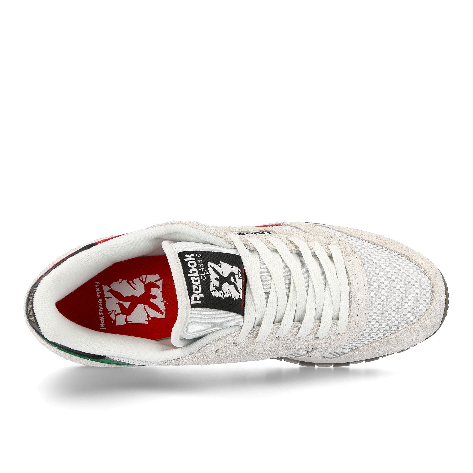 Reebok classic leather human rights now Pure Grey 1-Vector Red-Gold Metallic Low Top Sneakers Detailfoto | Overkill