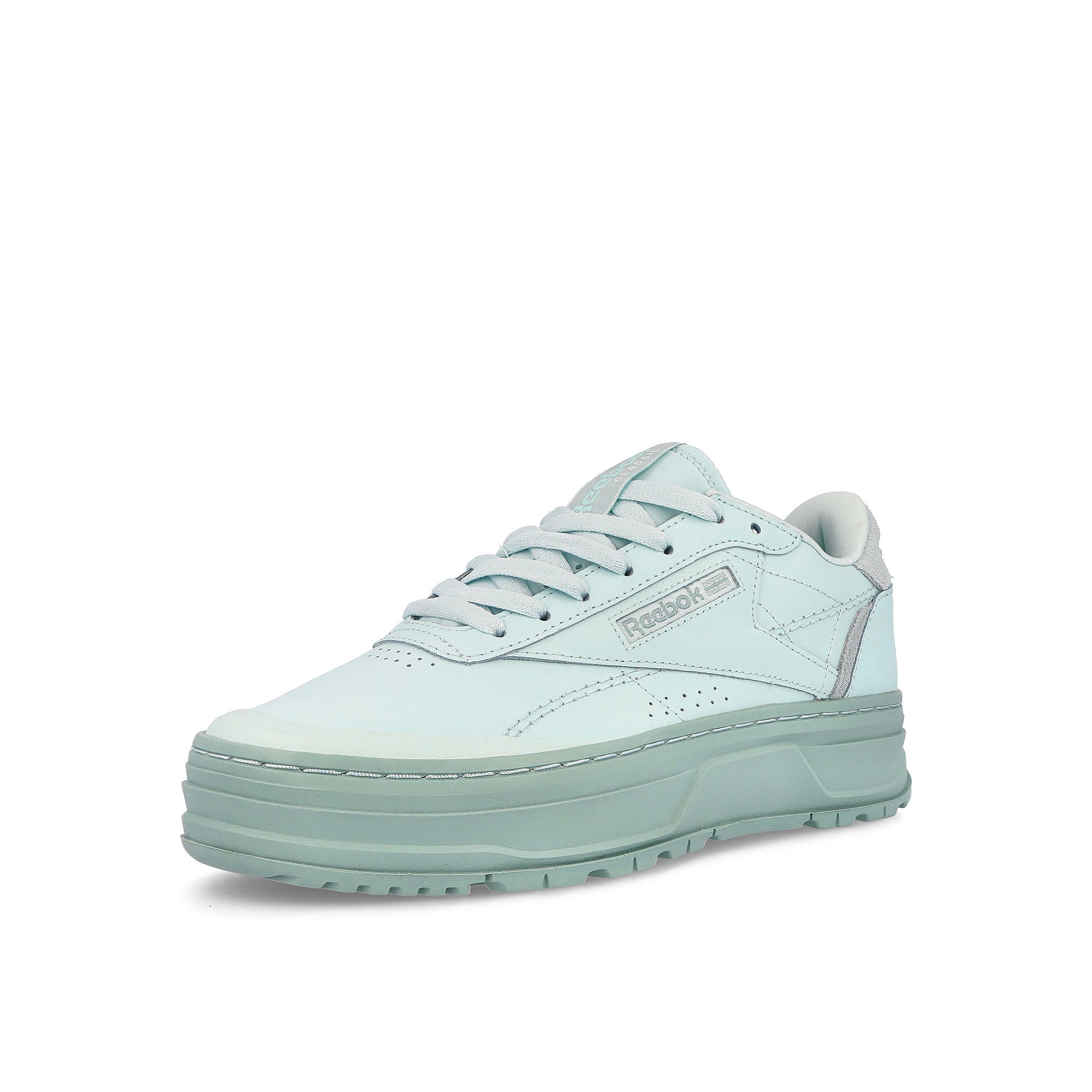 Reebok wmns club c double geo Whisper Blue Sneakers Close Up | Overkill