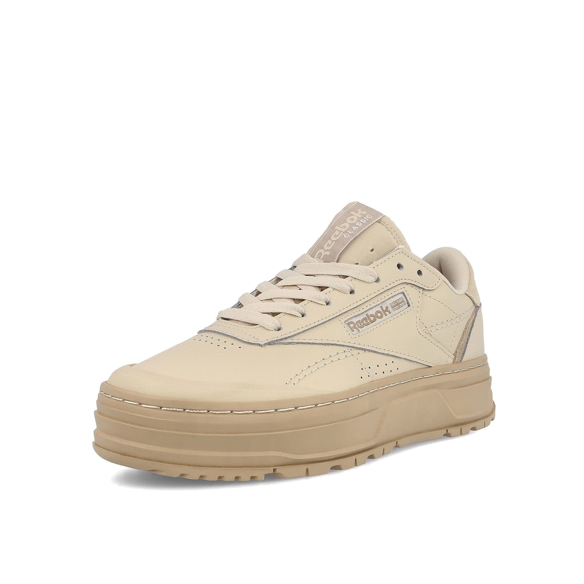 Reebok wmns club c double geo Stucco-Stucco-Modbei Sneakers Close Up | Overkill