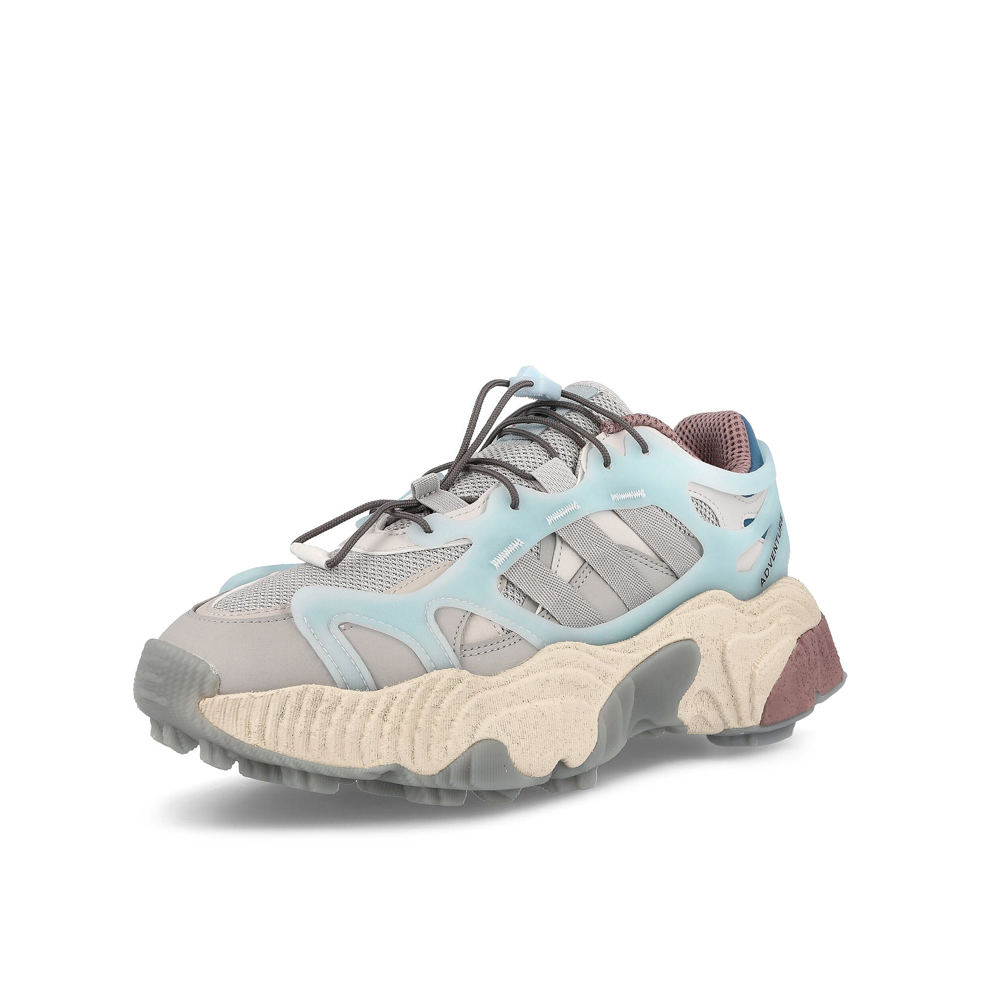 adidas Roverend Adventure Crystal White-Crystal White-Aluminium Low Top Sneakers Close Up | Overkill