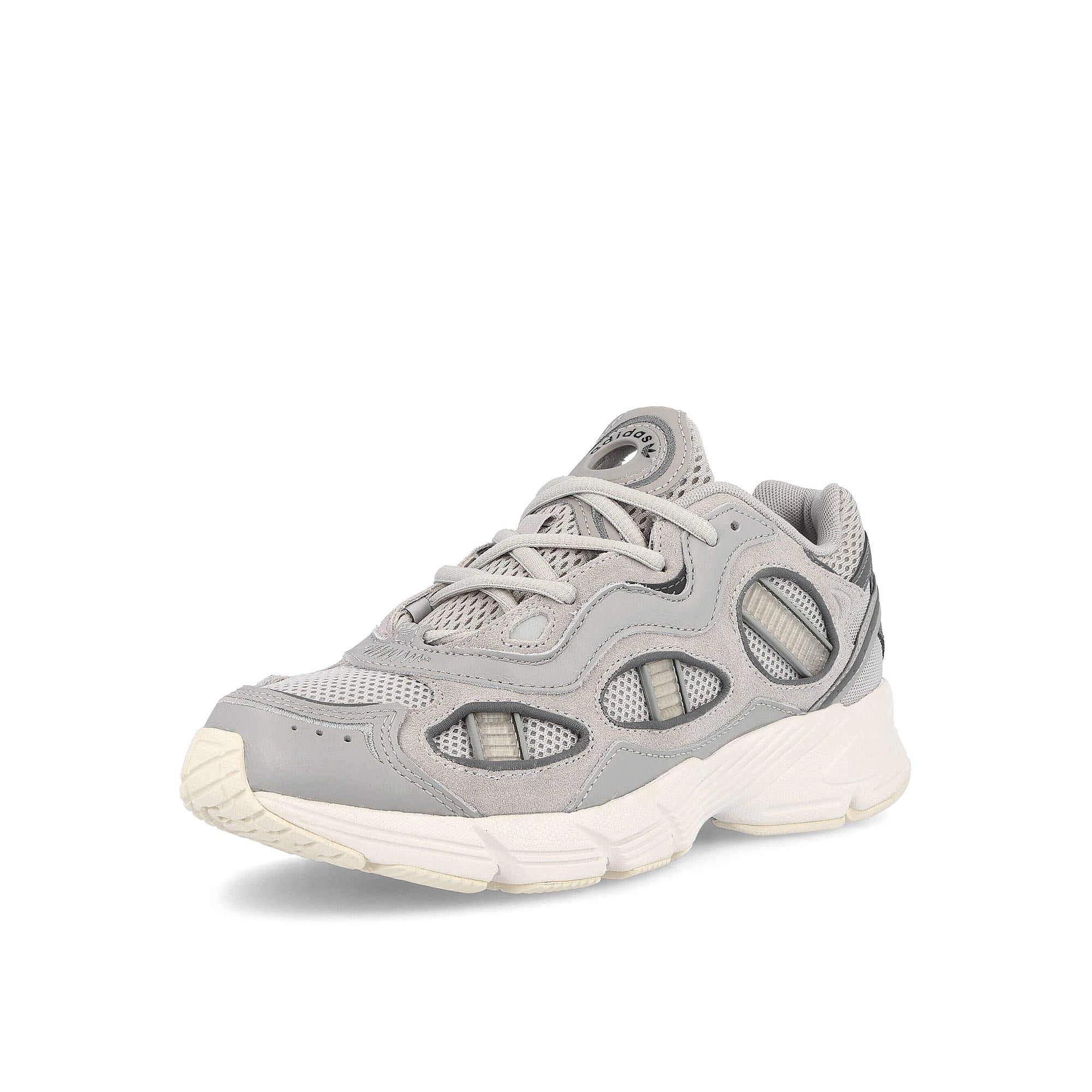 adidas Astir SN W Grey One-Grey Two-Chalk White Low Top Sneakers Close Up | Overkill