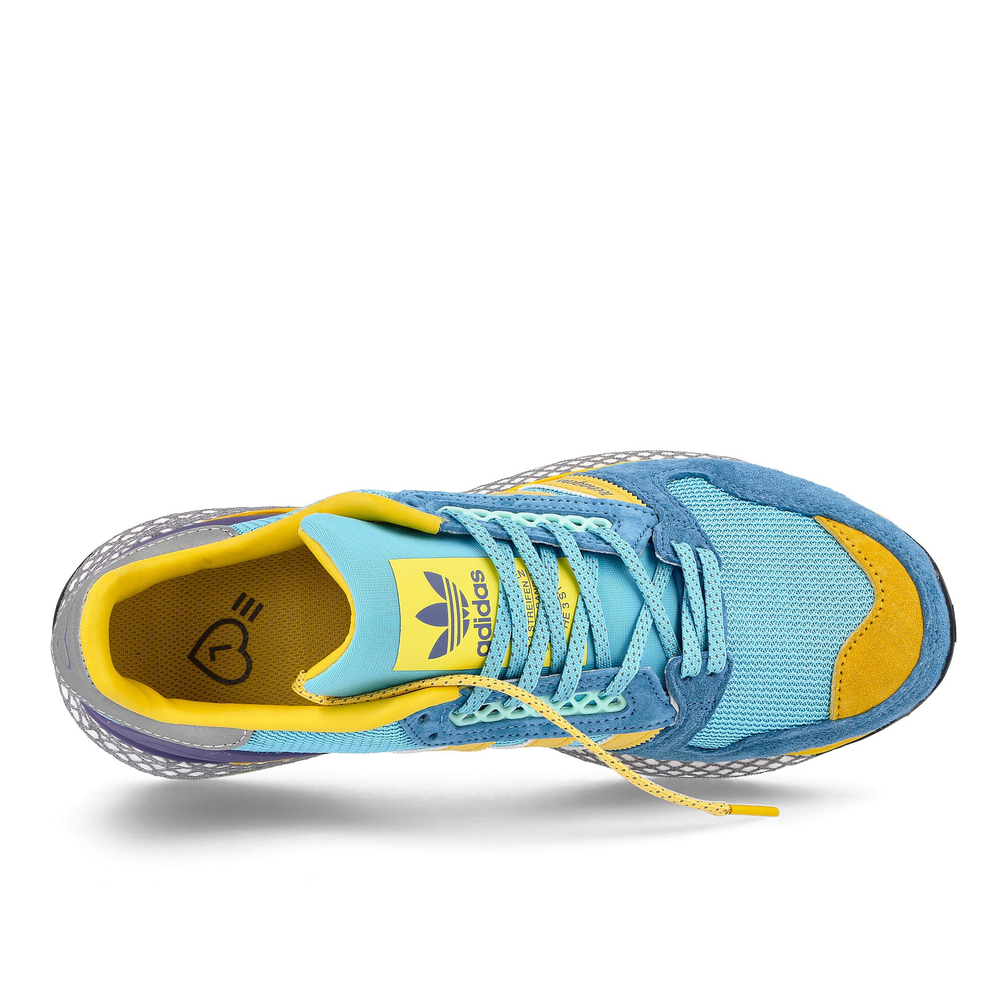 adidas Human Made x adidas Questar Light Aqua-St. Fade Ocean-Core Black Sneakers Detailfoto | Overkill