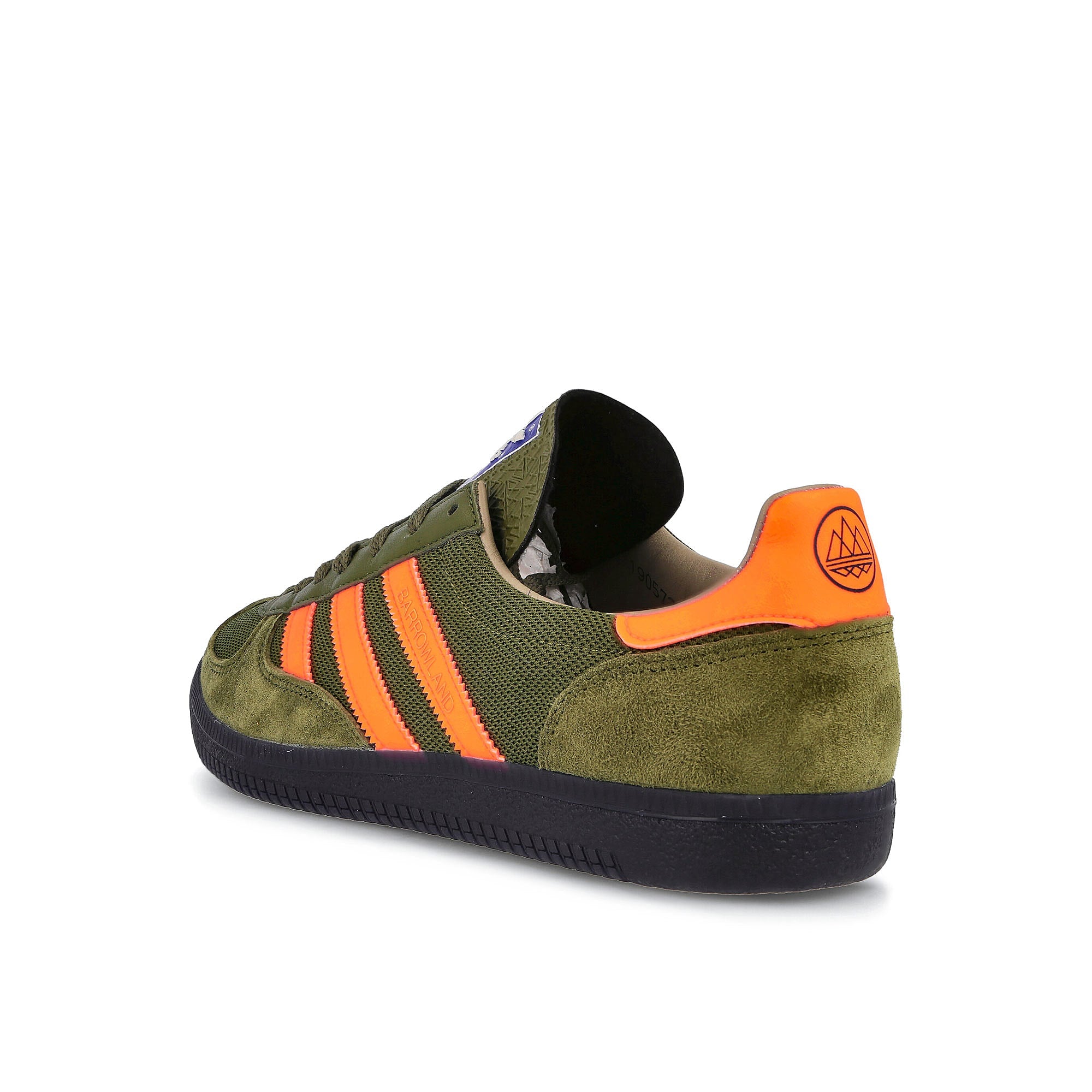 adidas spzl barrowland Dust Green / Signal Orange / Night Navy Close-up | Overkill