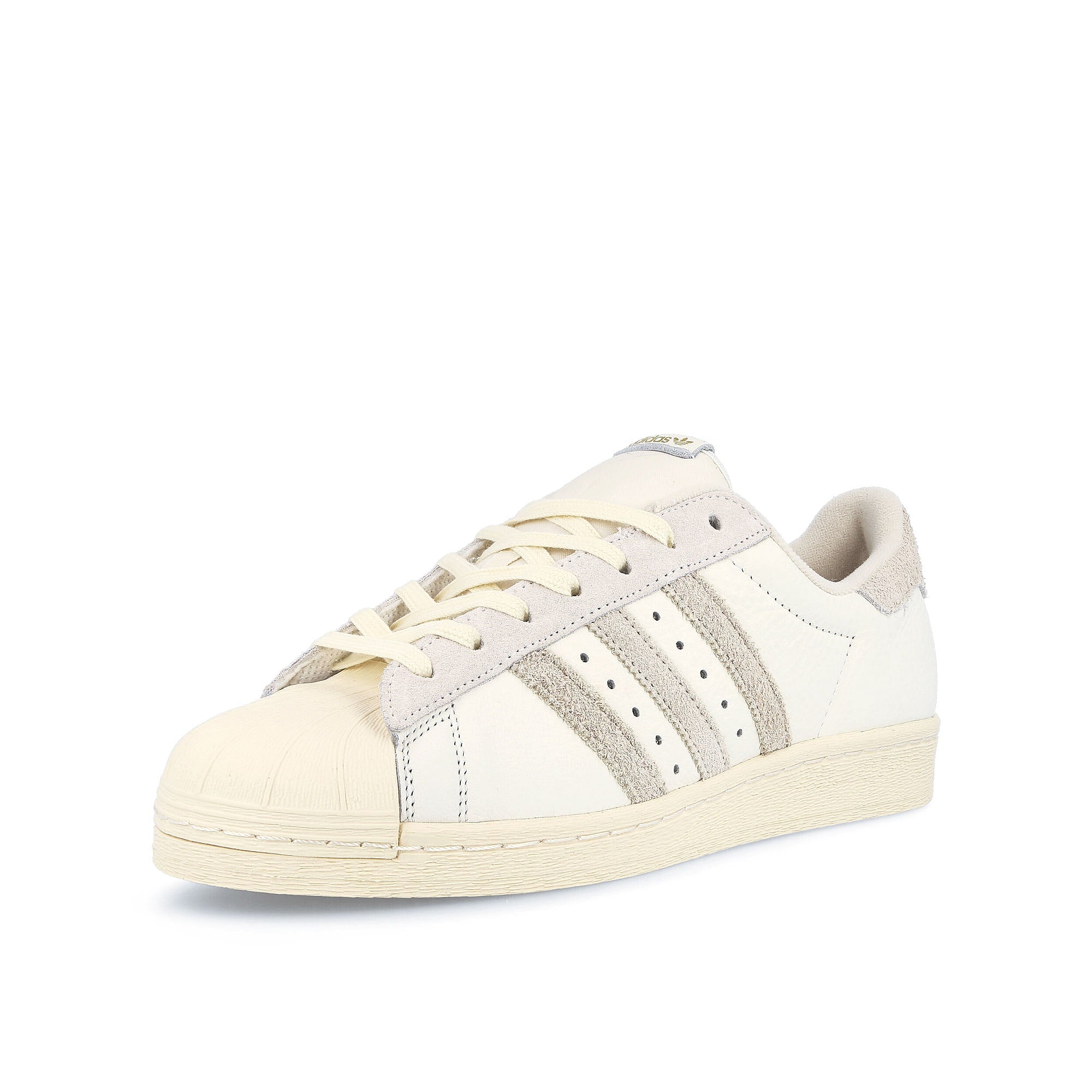 adidas superstar 82 Cloud White-Aluminium-Creme White Sneakers Close Up | Overkill
