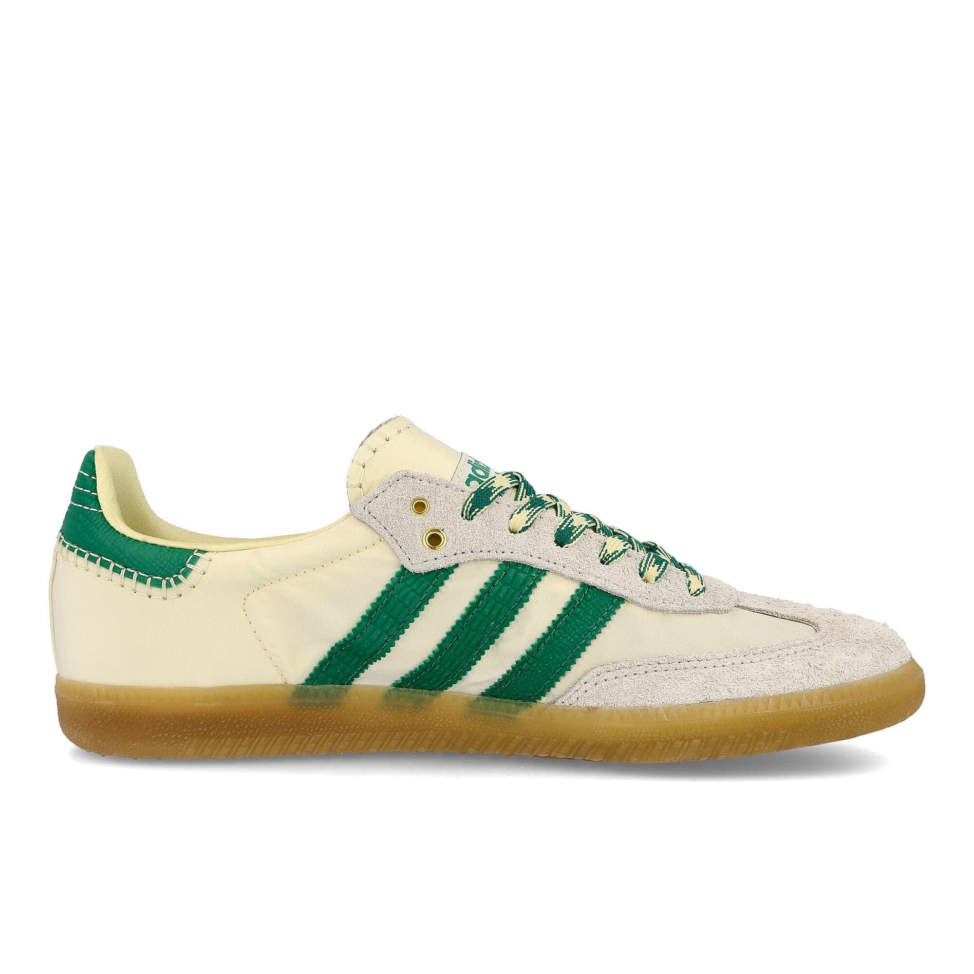 adidas Wales Bonner x adidas Samba Cream White / Green / Easy Yellow Sneakers Silhouette | Overkill