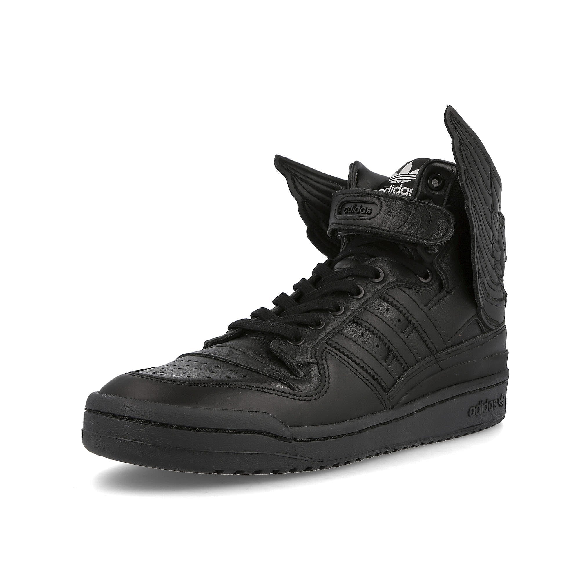 adidas Jeremy Scott x adidas New Wings 4.0 Core Black-Core Black-Footwear White Sneakers Close Up | Overkill