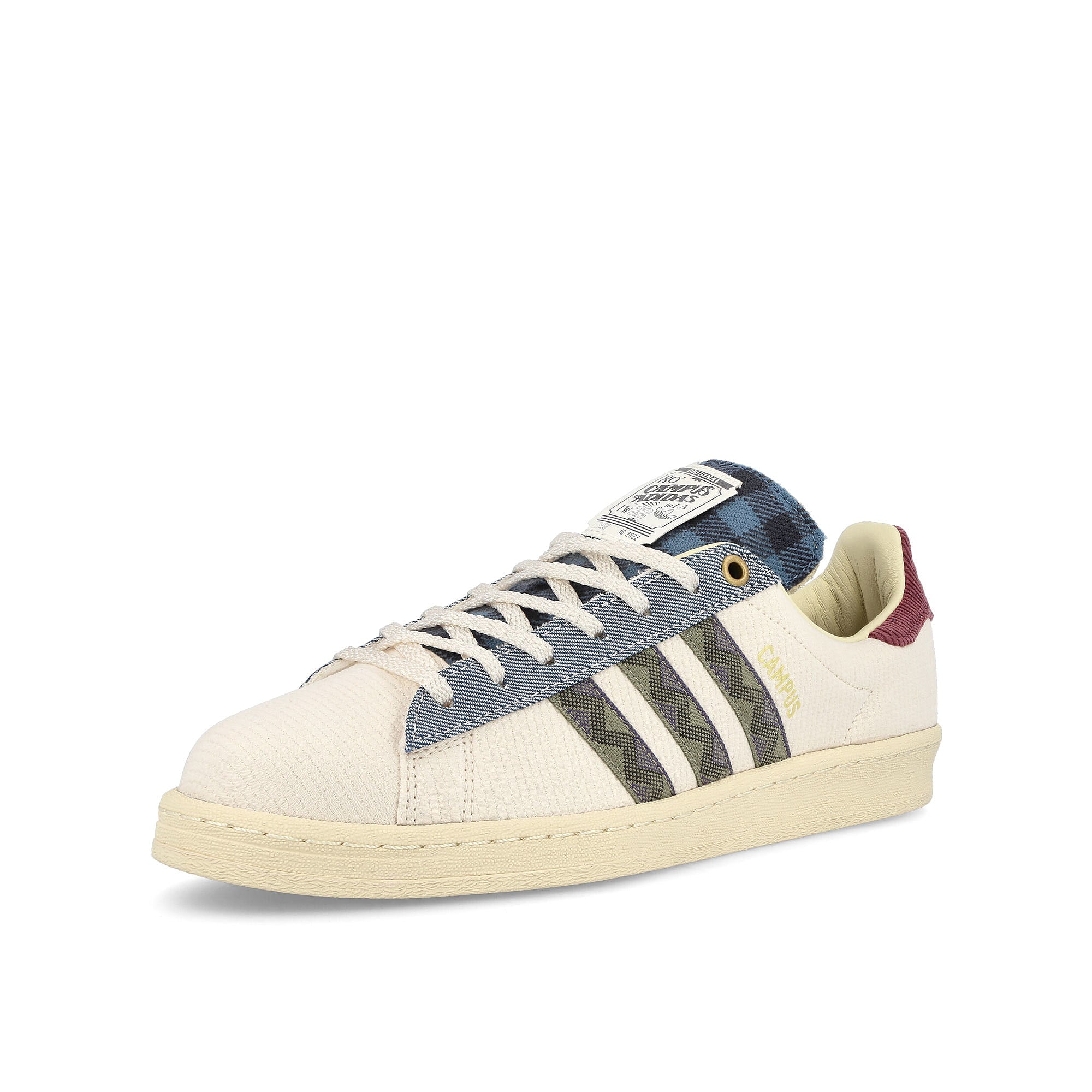 adidas Campus 80s Wonder White-Orbital Green-Panton Low Top Sneakers Close Up | Overkill