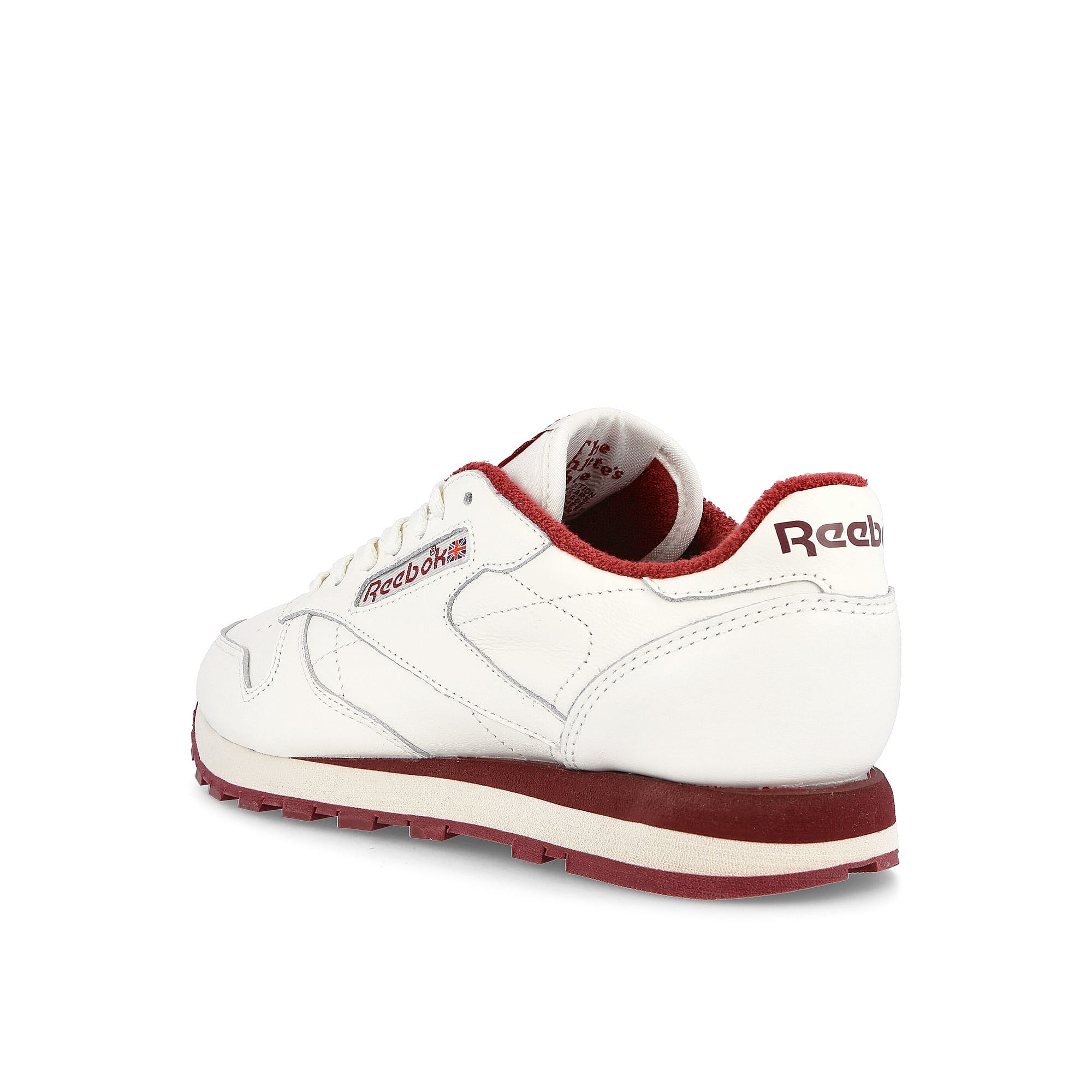 Reebok classic leather Chalk-Classic Burgundy-Vector Red Low Top Sneakers Material | Overkill