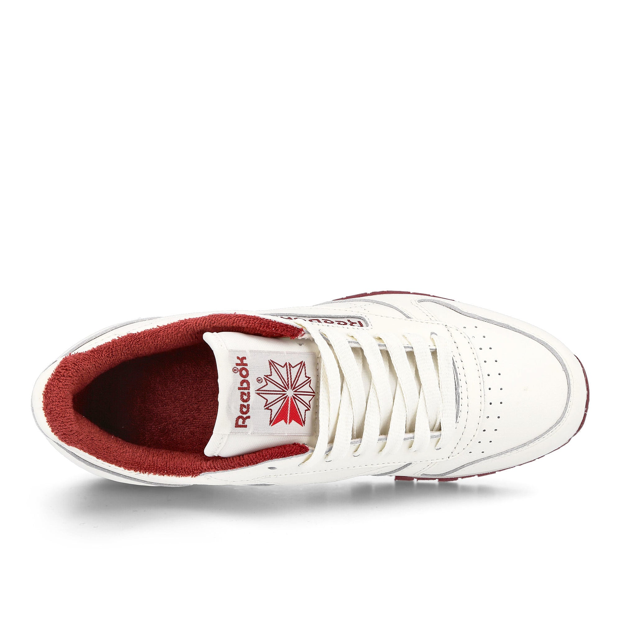 Reebok classic leather Chalk-Classic Burgundy-Vector Red Low Top Sneakers Detailfoto | Overkill