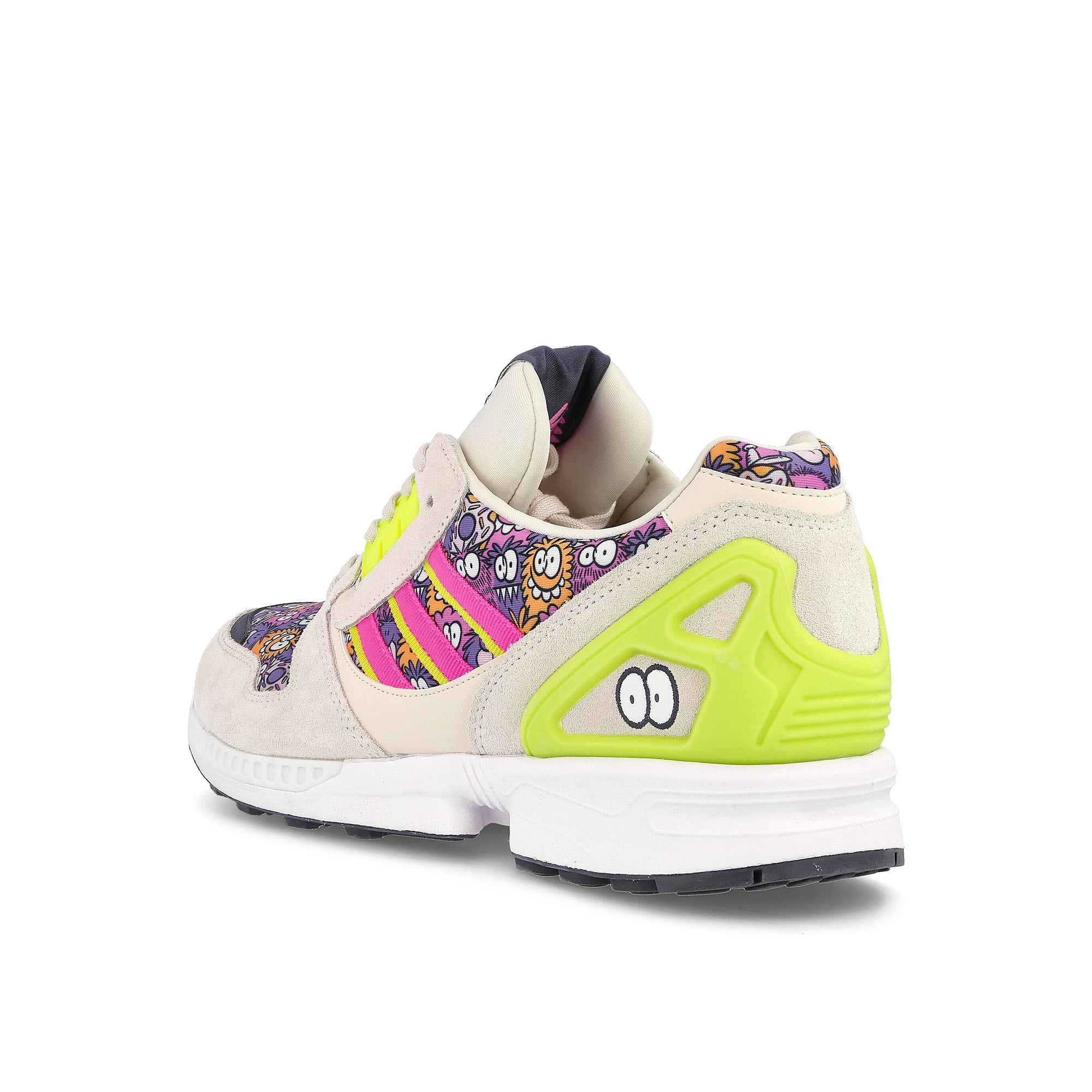 adidas Kevin Lyons x adidas ZX 8000 Chalk White-Solar Pink-Team Semi Sol Yellow Sneakers Material | Overkill