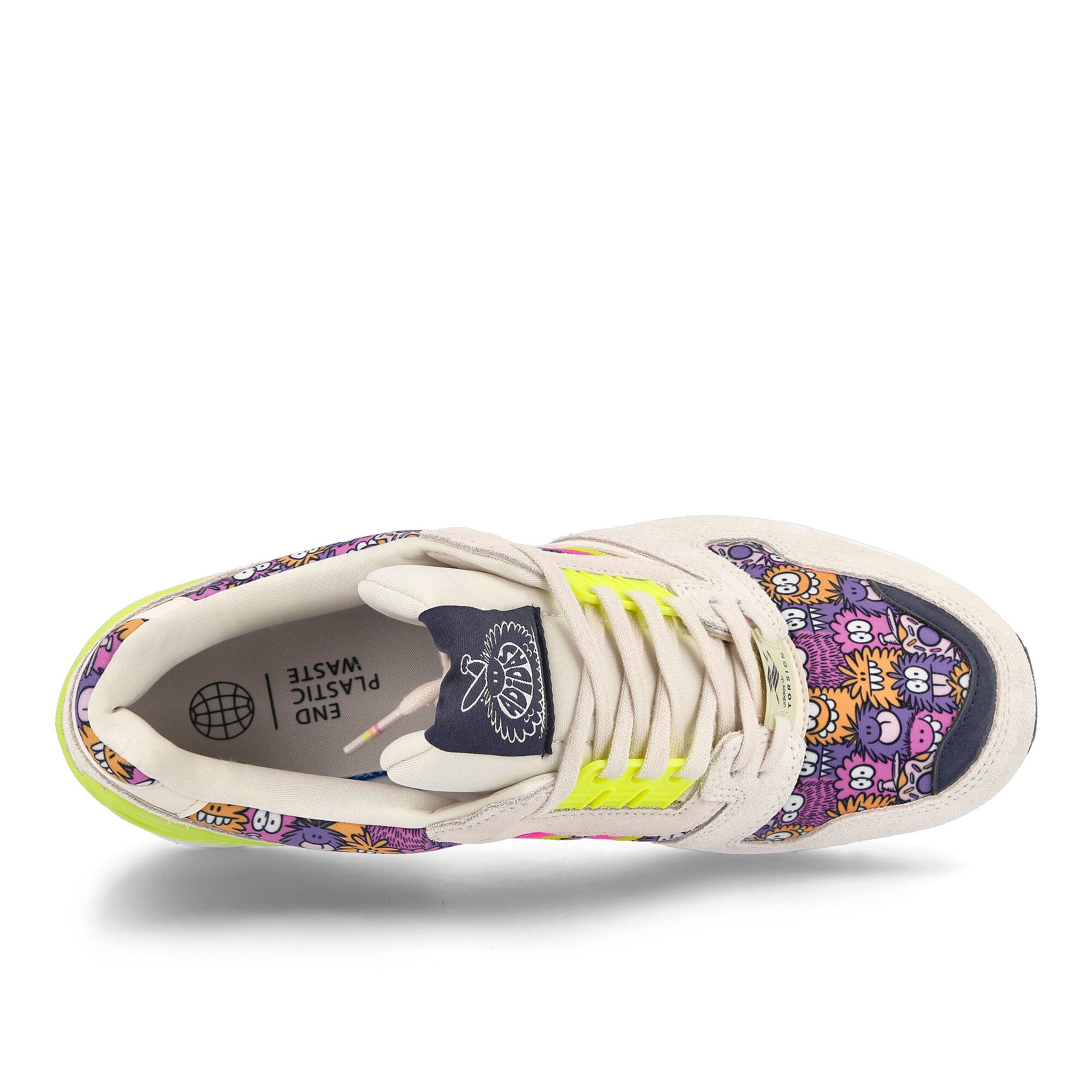 adidas Kevin Lyons x adidas ZX 8000 Chalk White-Solar Pink-Team Semi Sol Yellow Sneakers Detailfoto | Overkill