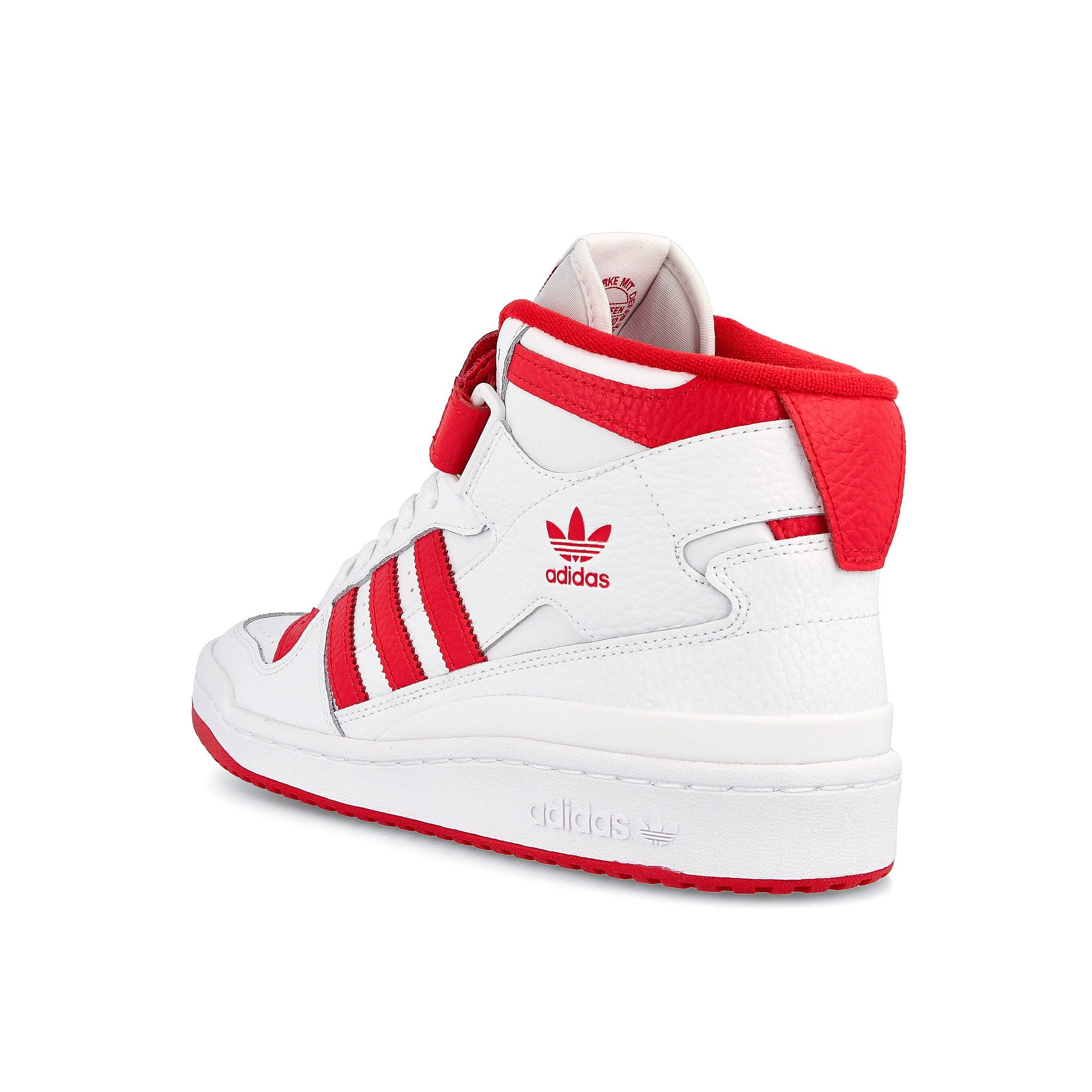 adidas forum mid Footwear White / Vivid Red / Footwear White Close-up | Overkill