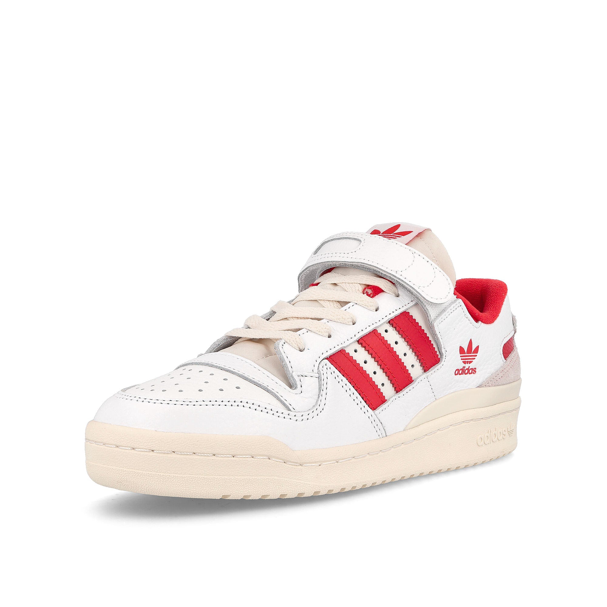 adidas forum 84 low Footwear White-Vivid Red-Cream White Sneakers Close Up | Overkill