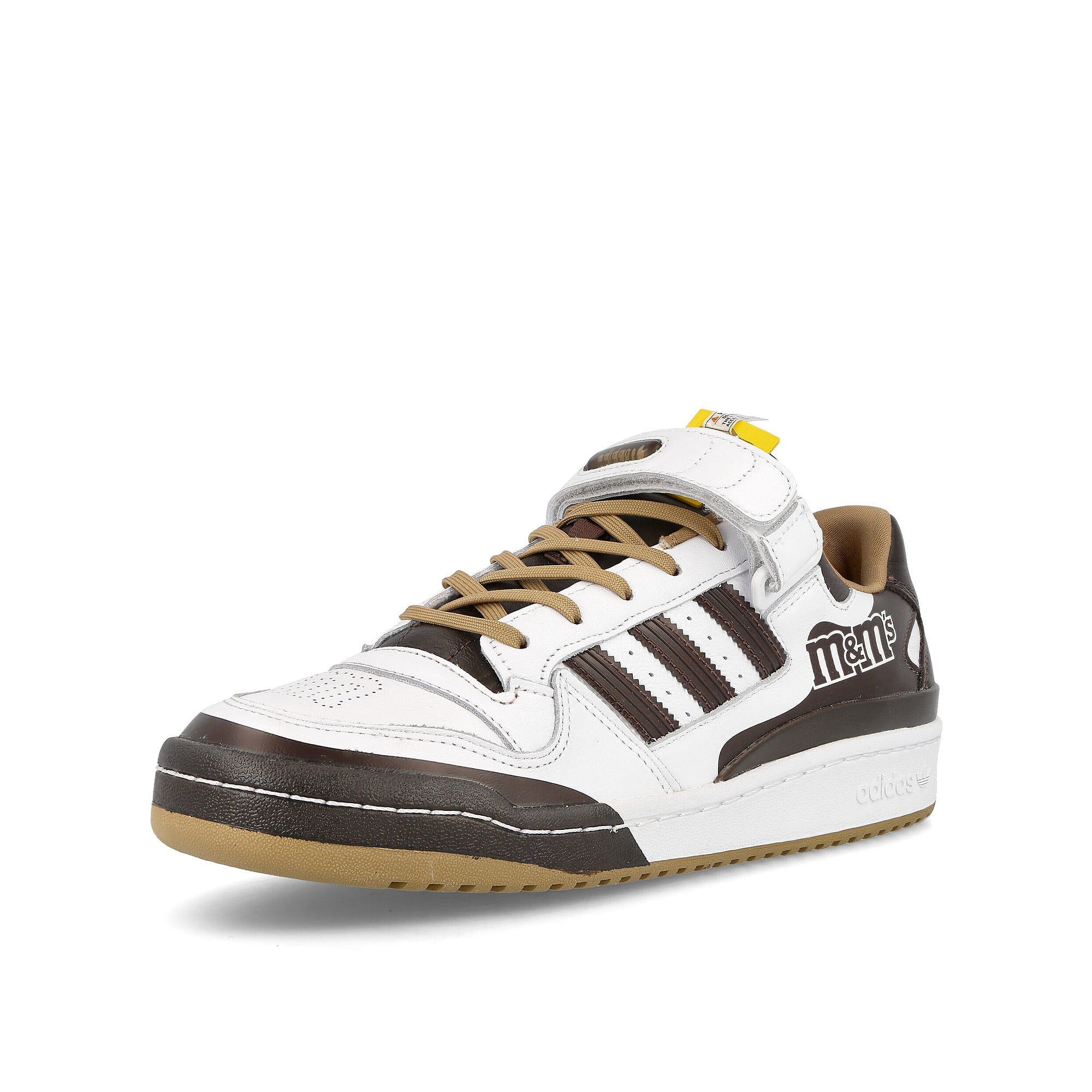 adidas M&M´s x adidas Forum Low 84 Footwear White-Cardboard-Dark Brown Sneakers Close Up | Overkill