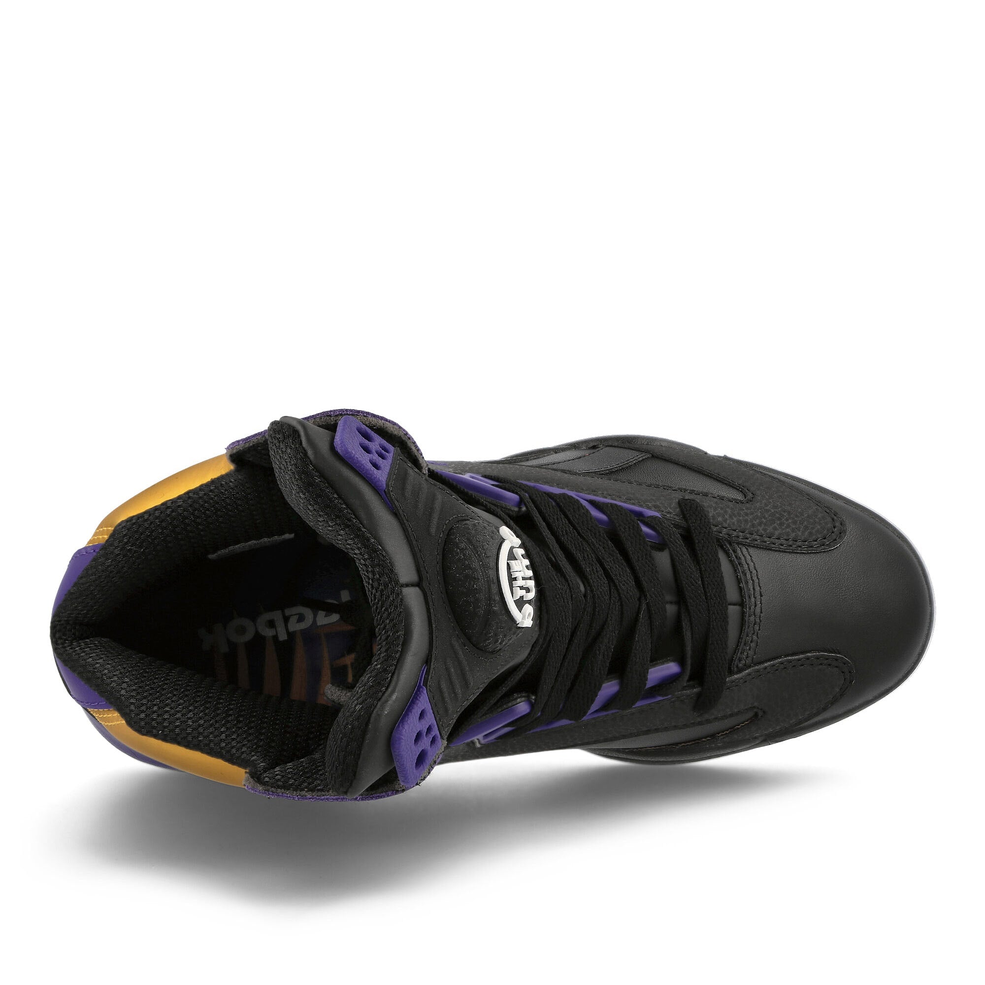 Reebok Shaq Attaq Core Black / Bold Purple / Collegiate Gold Sneakers Detailfoto | Overkill